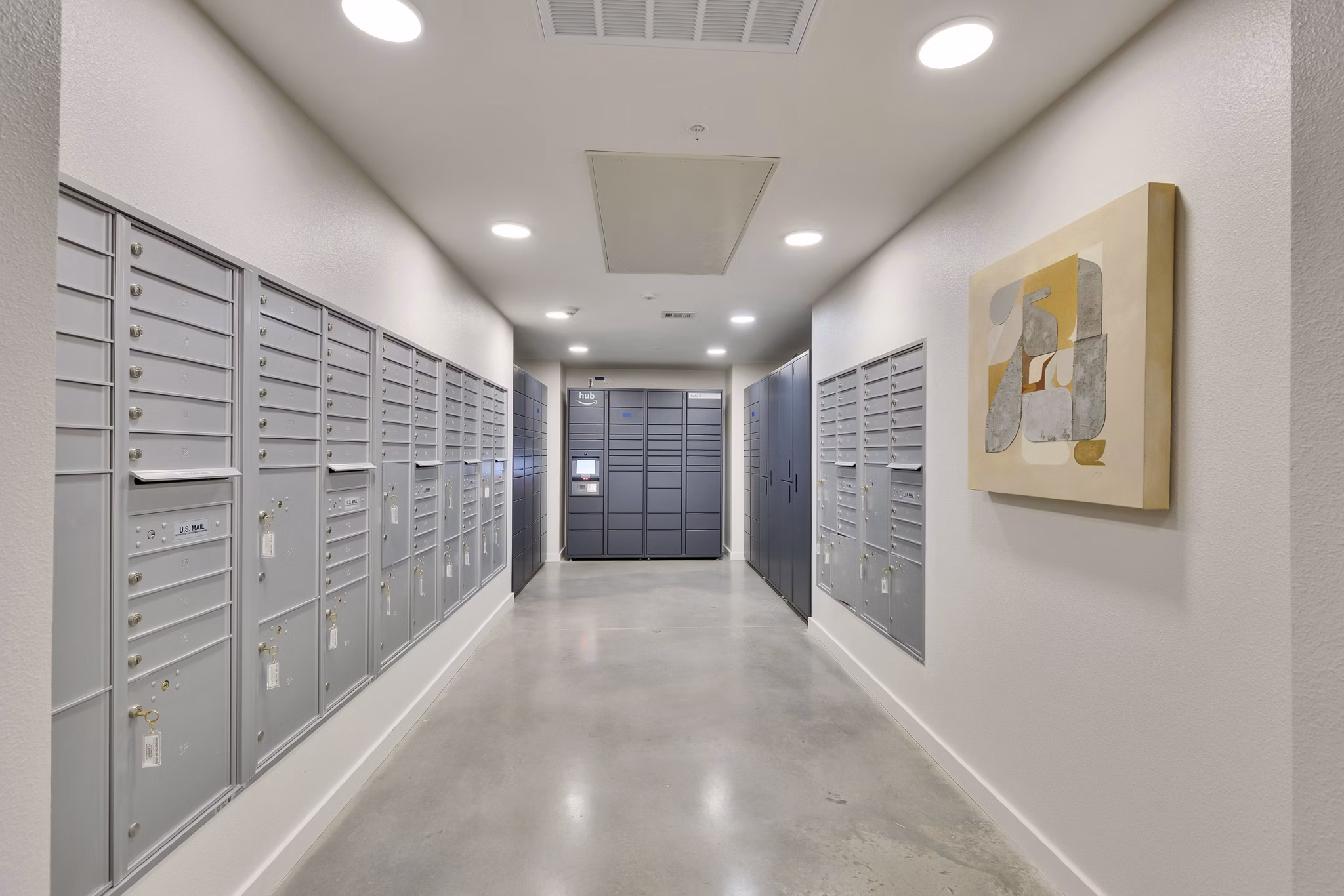 mail room at Residences at Rubi Apartments