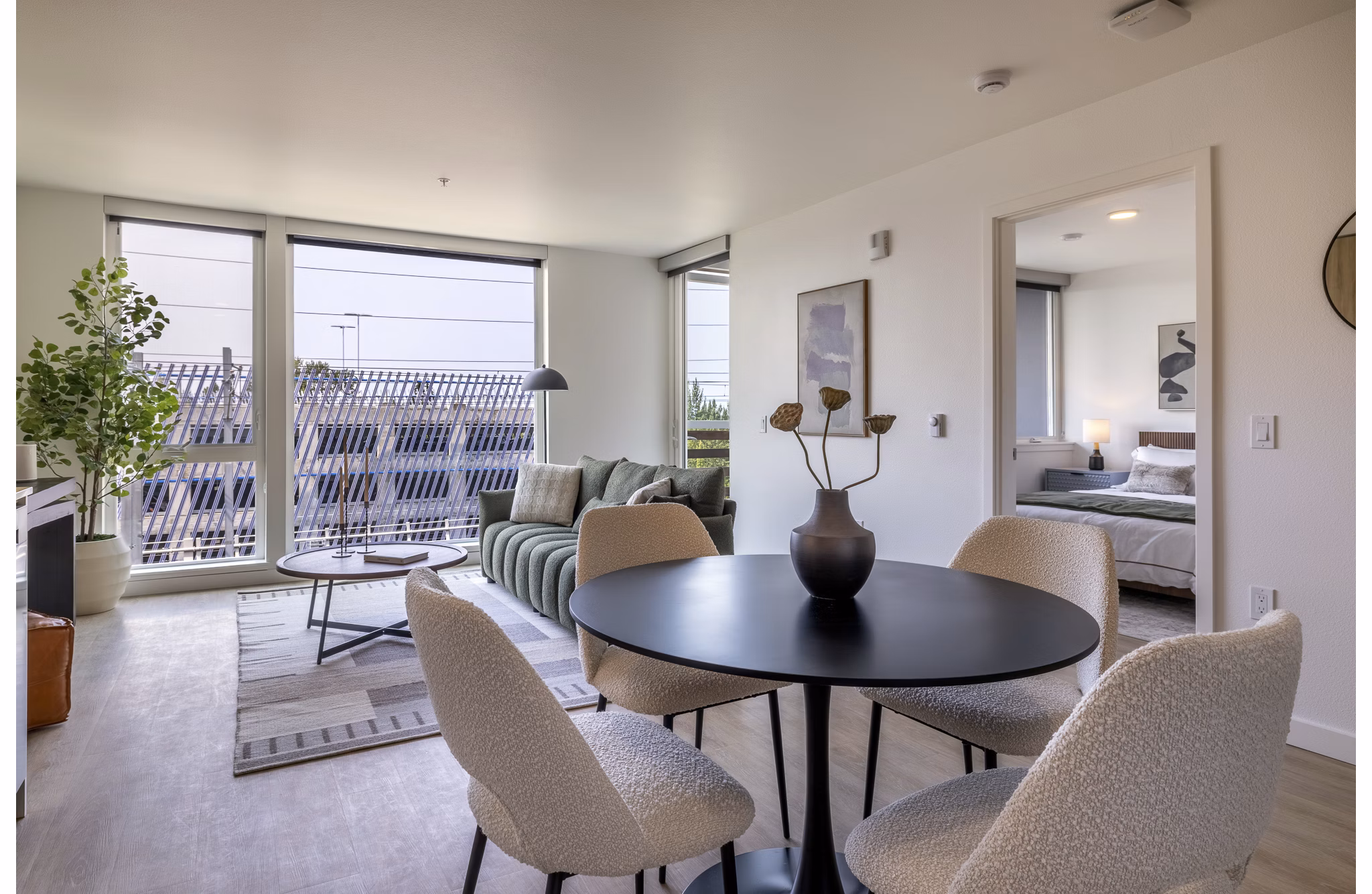 dining room at The Views at Angle Lake Apartments 