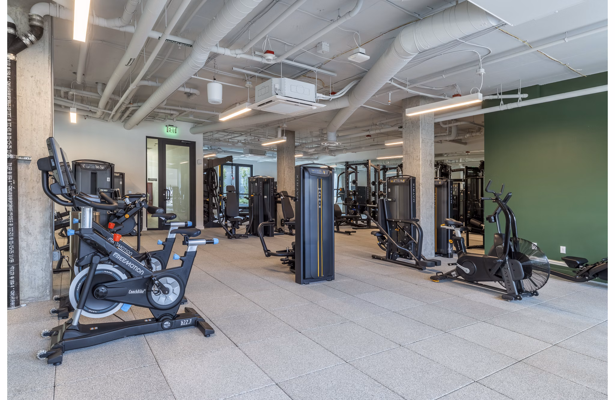 fitness center at The Views at Angle Lake Apartments 