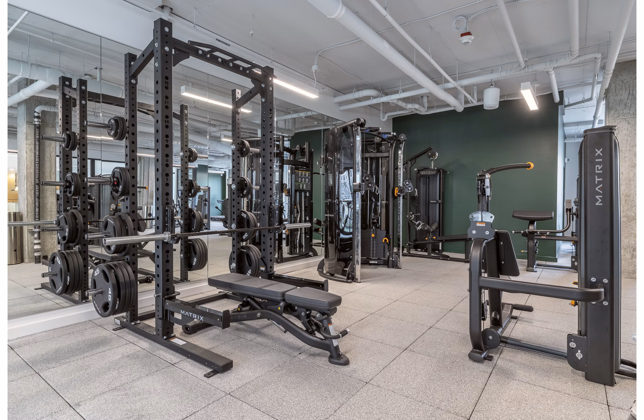 fitness center at The Views at Angle Lake Apartments 