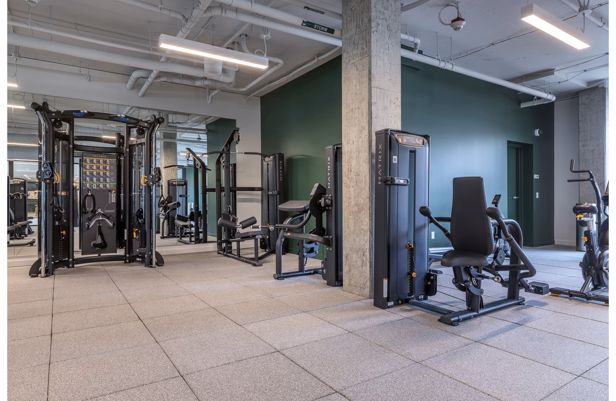 fitness center at The Views at Angle Lake Apartments 
