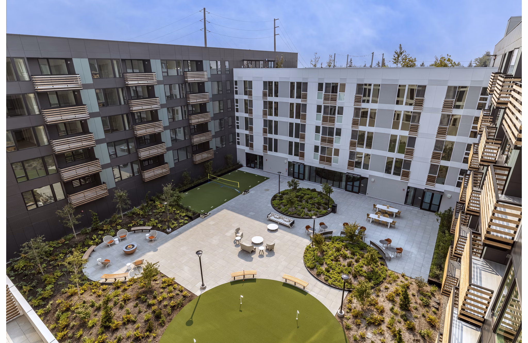 recreational area at The Views at Angle Lake Apartments 