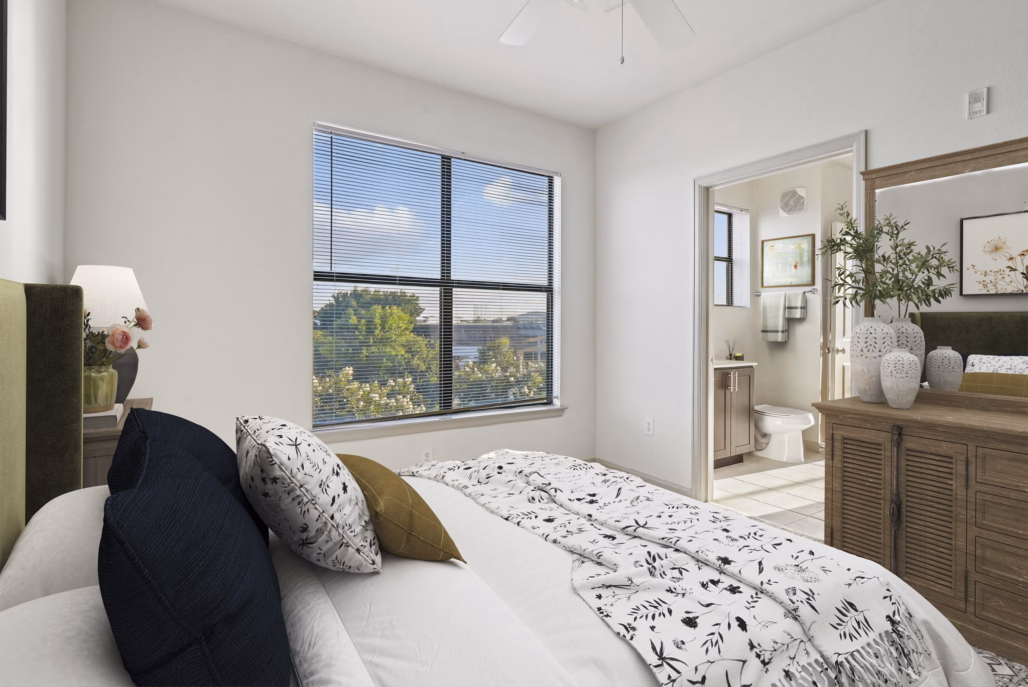 bedroom at The Cortona Apartments