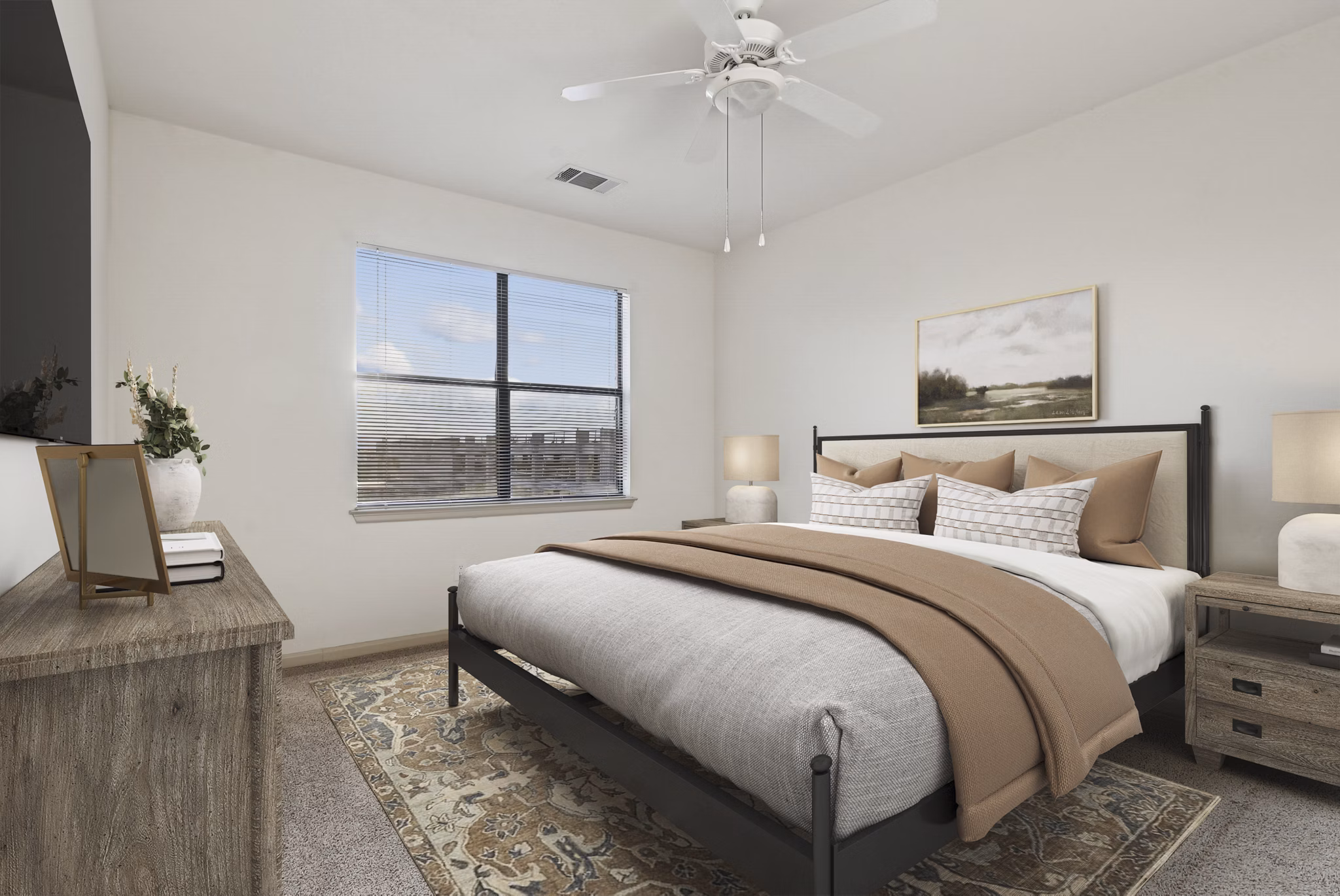 bedroom at The Cortona Apartments