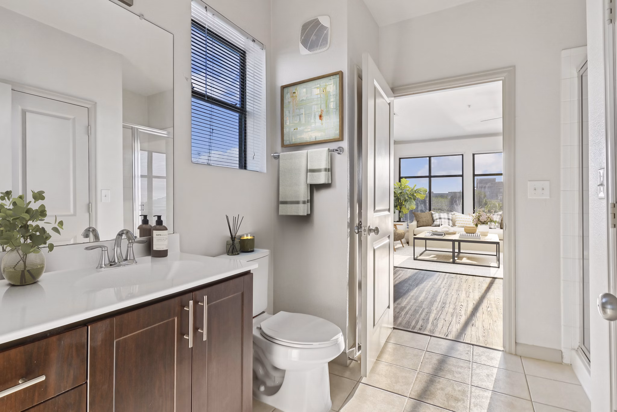 bathroom at The Cortona Apartments