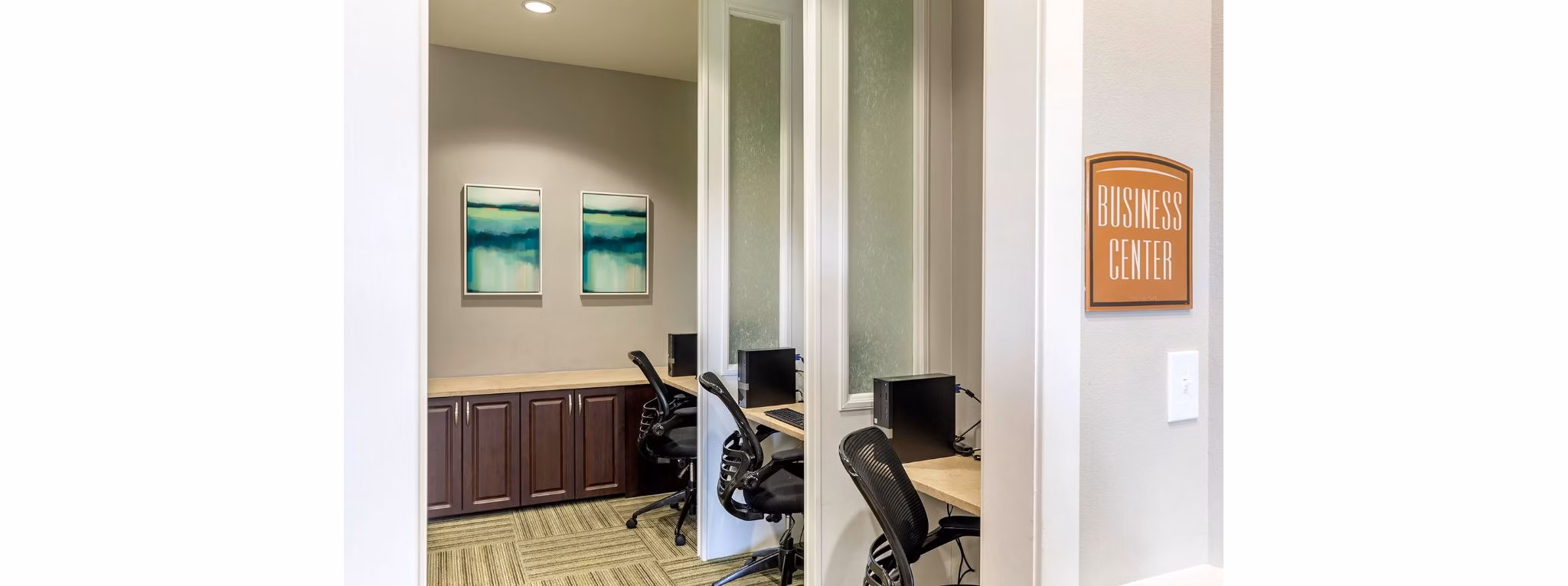 business center at The Cortona Apartments