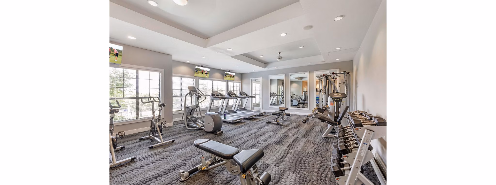 fitness center at The Cortona Apartments