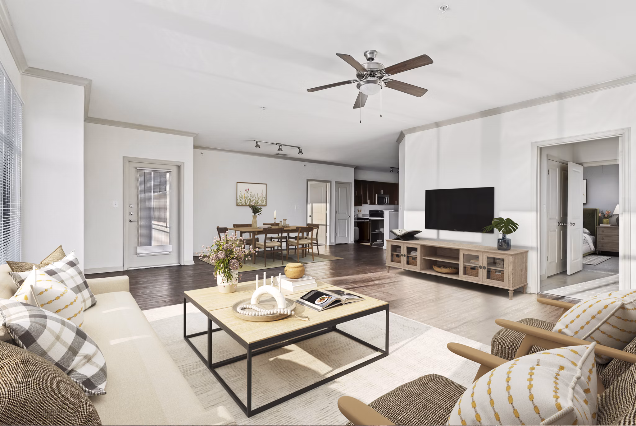 living room at The Cortona Apartments