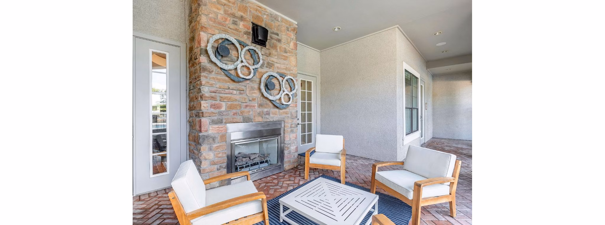 fire pit at The Cortona Apartments