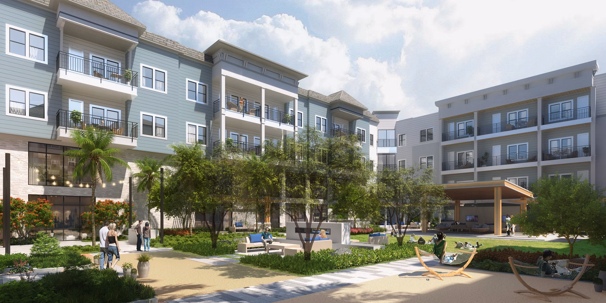 rendering at Lantower Bayside Apartments