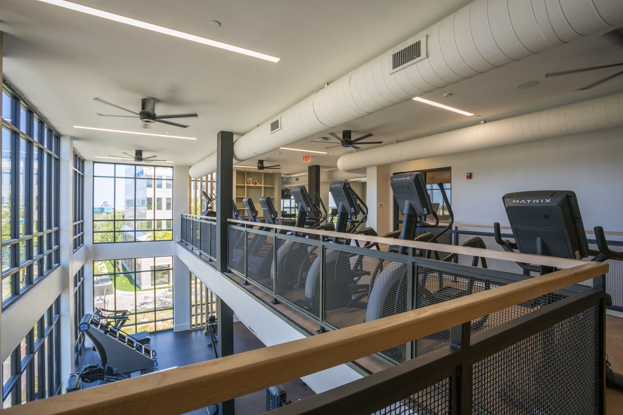 fitness center at Lantower Midtown Apartments