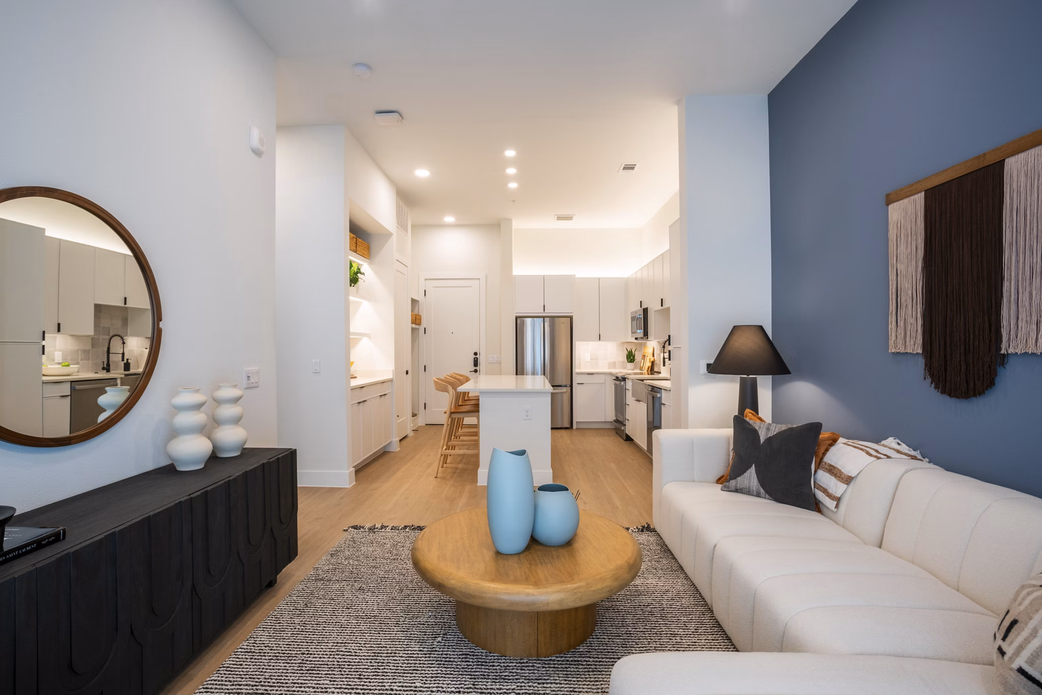 living room at Lantower Midtown Apartments