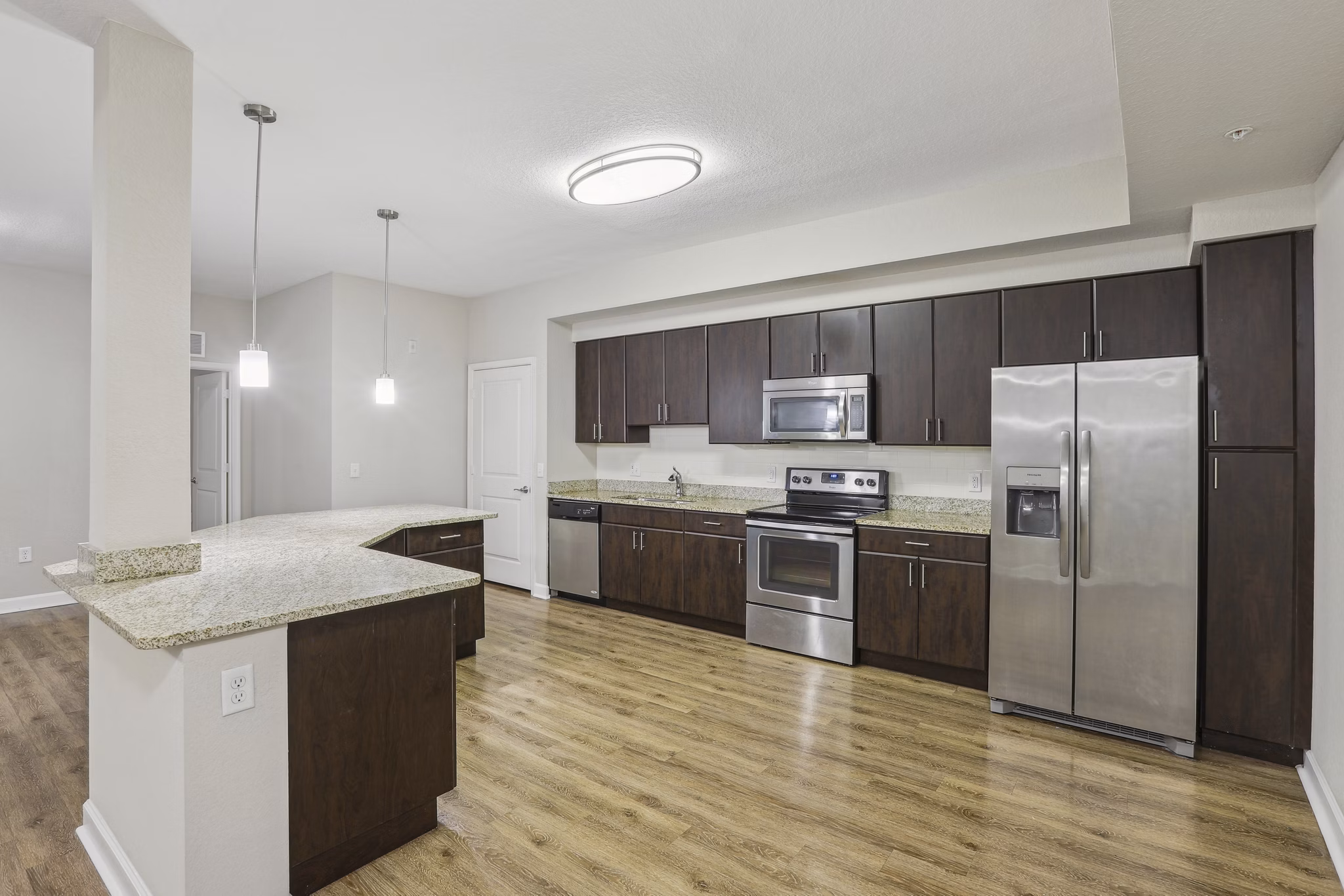 kitchen at Lantower Westshore Apartments