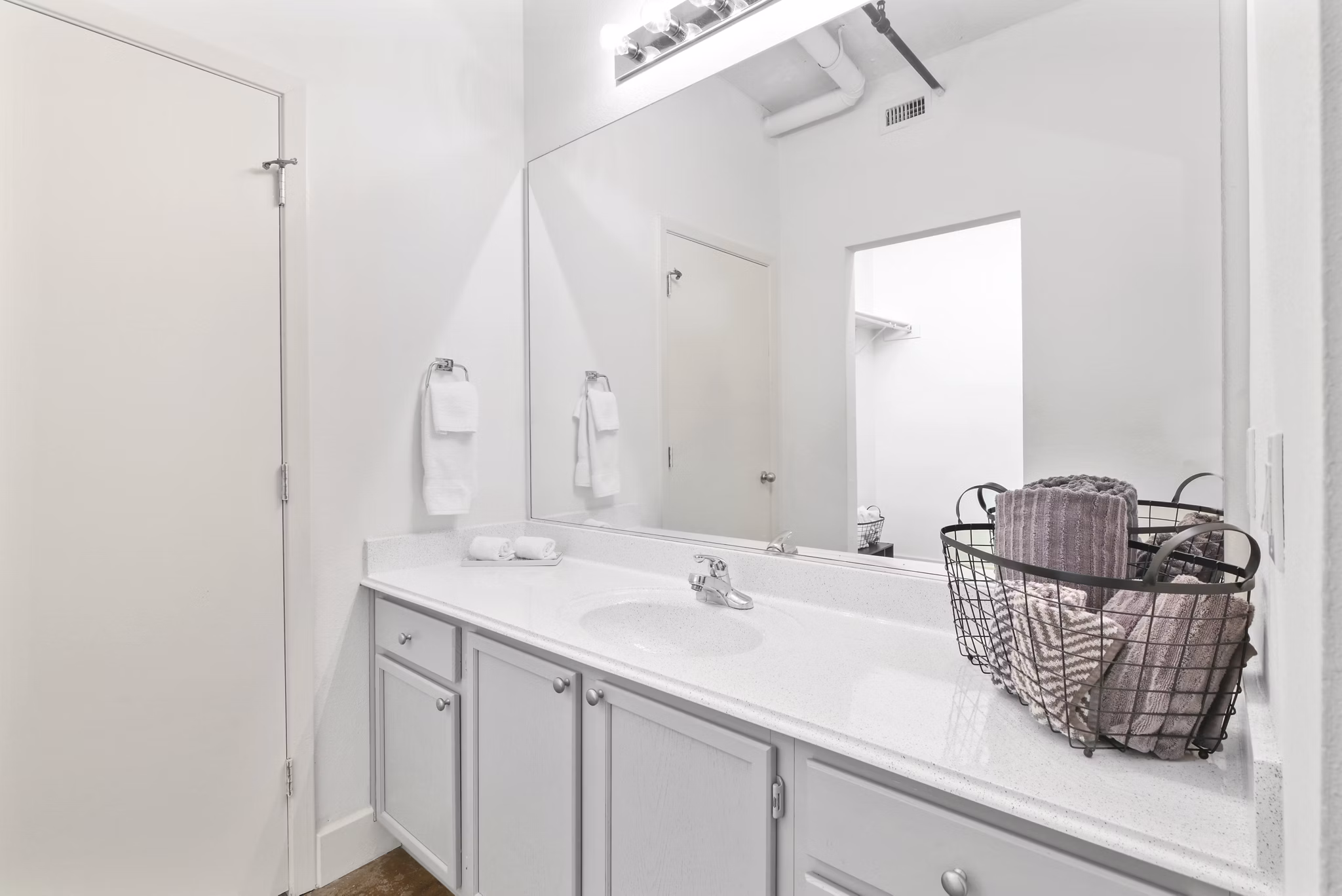 bathroom at South Side on Lamar Apartments