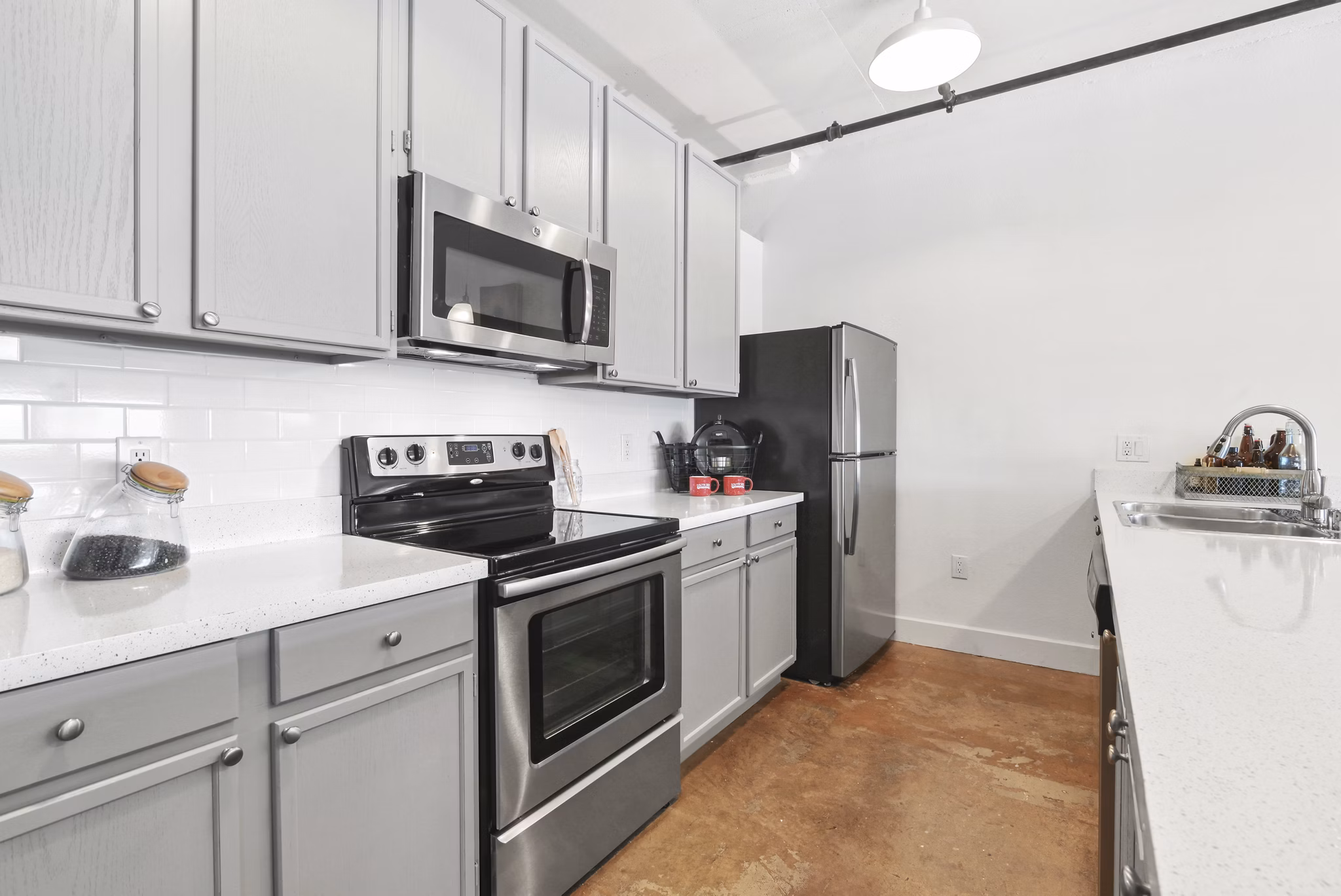 kitchen at South Side on Lamar Apartments