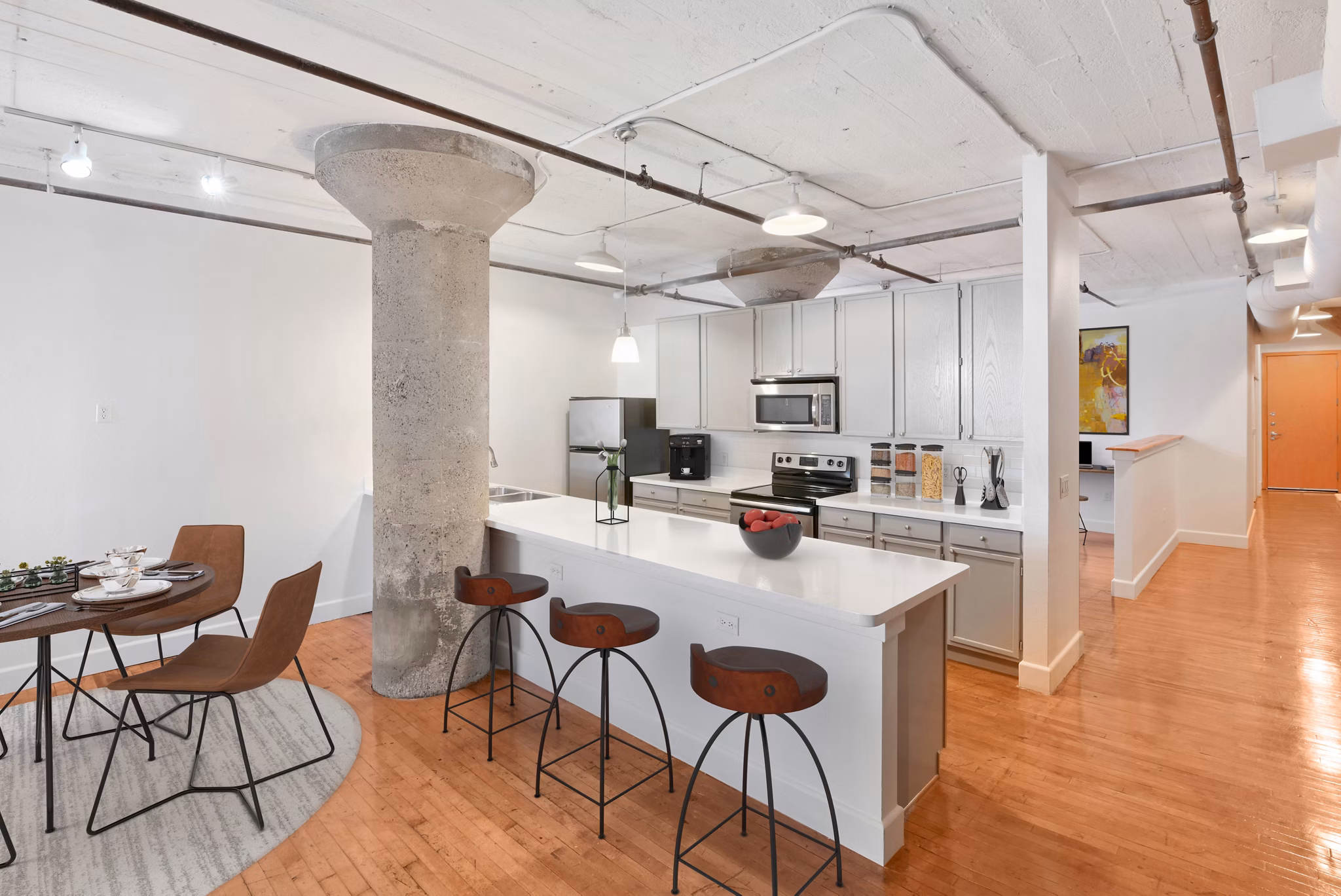 kitchen at South Side on Lamar Apartments