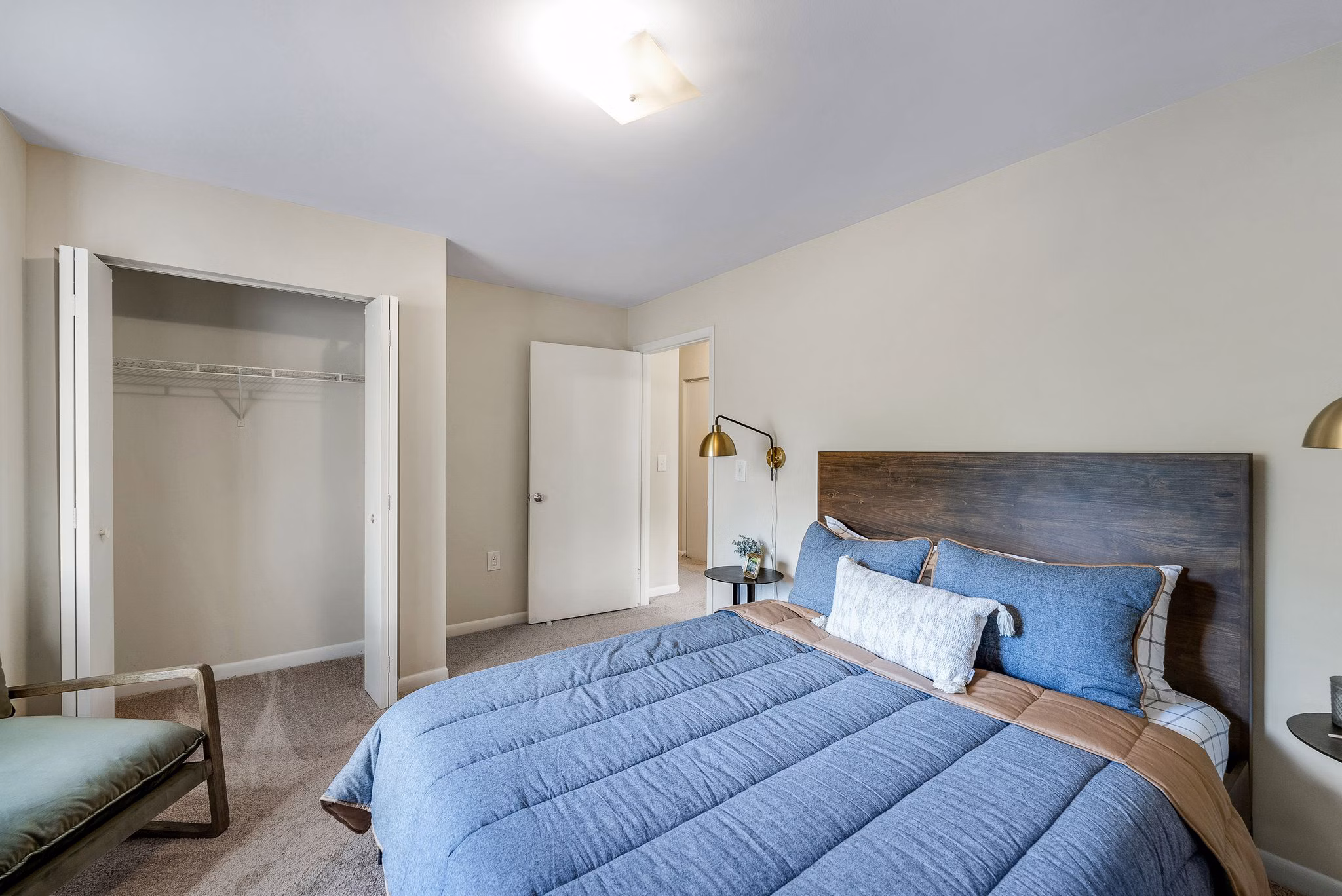 Bedroom at Woodbridge Station Apartments