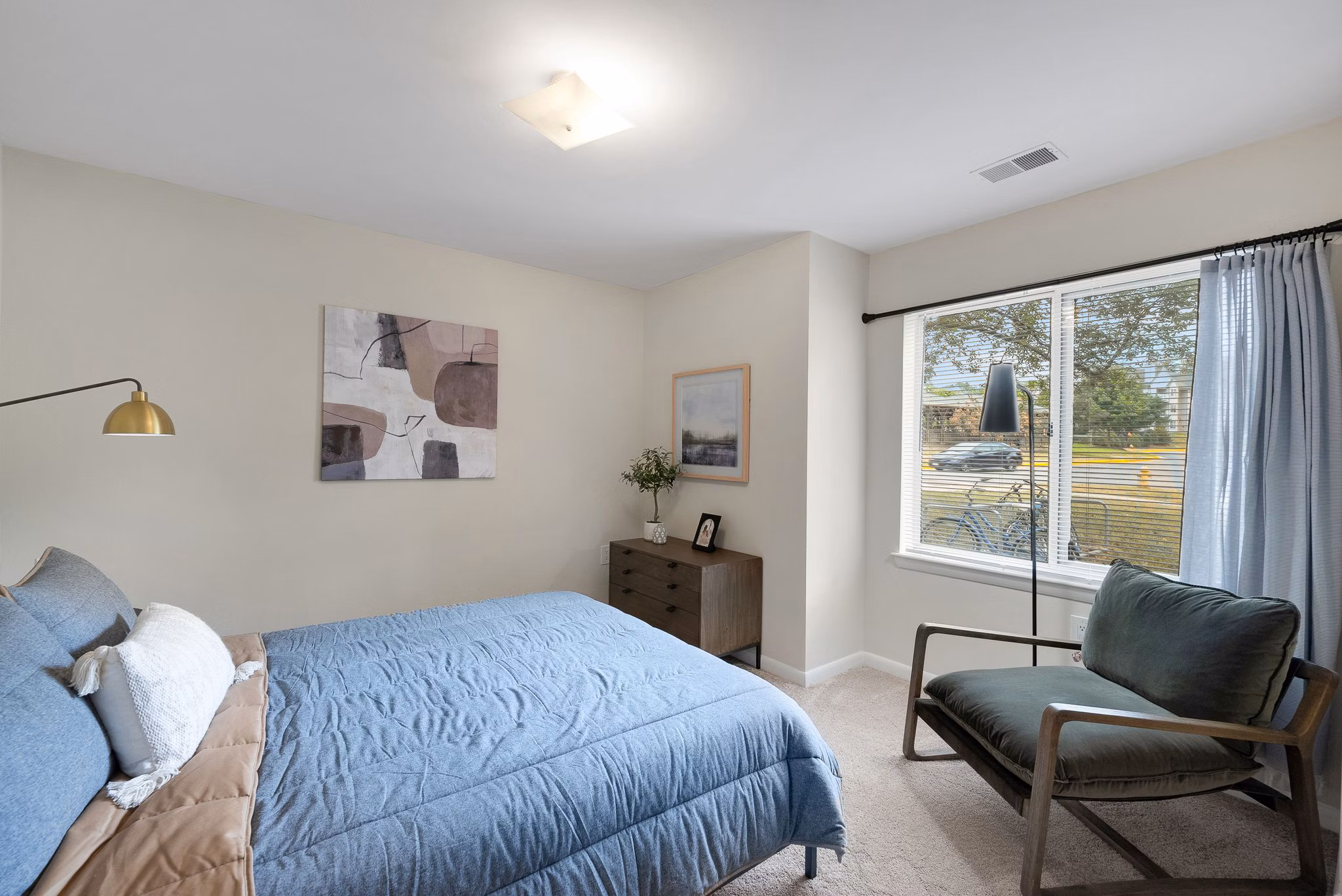 Bedroom at Woodbridge Station Apartments