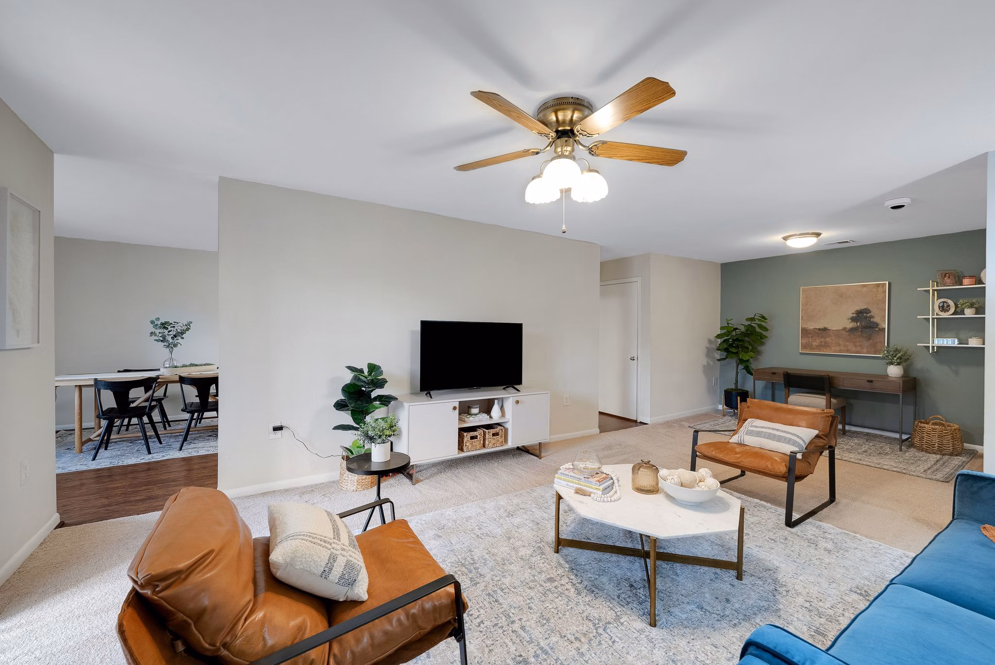 Living Room at Woodbridge Station Apartments