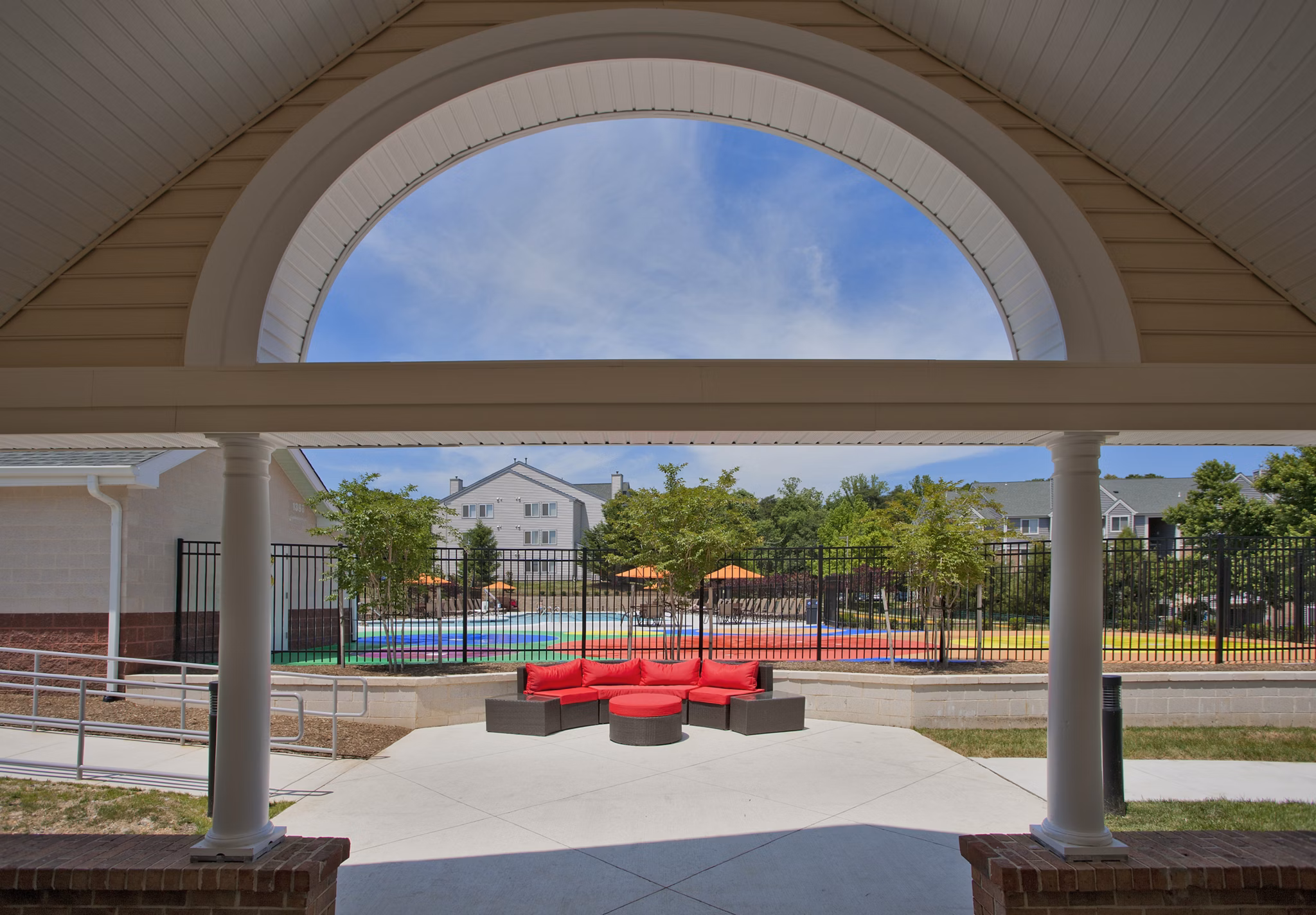 Patio at Woodbridge Station Apartments