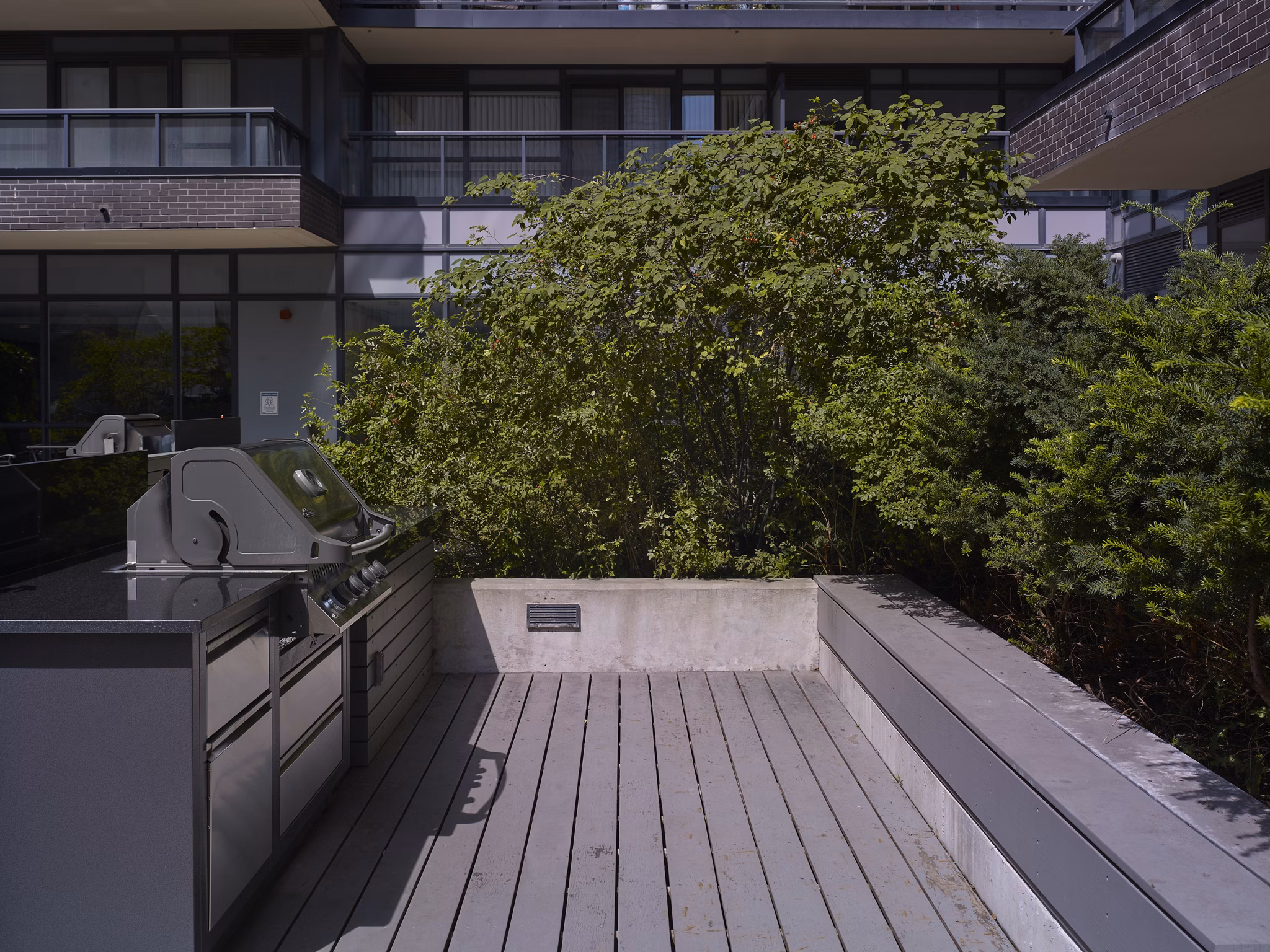 grill area at Motion Apartments 