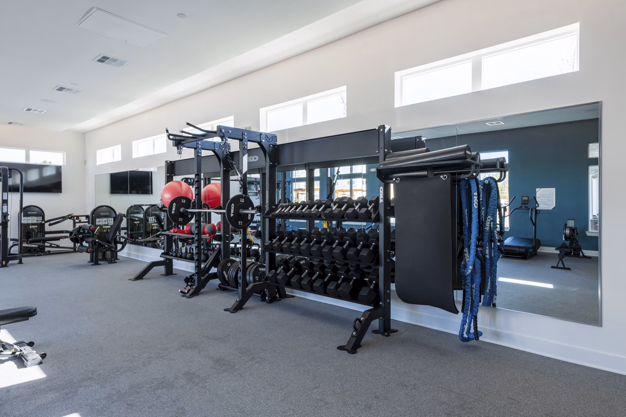fitness center at Ascend at 720 Apartments