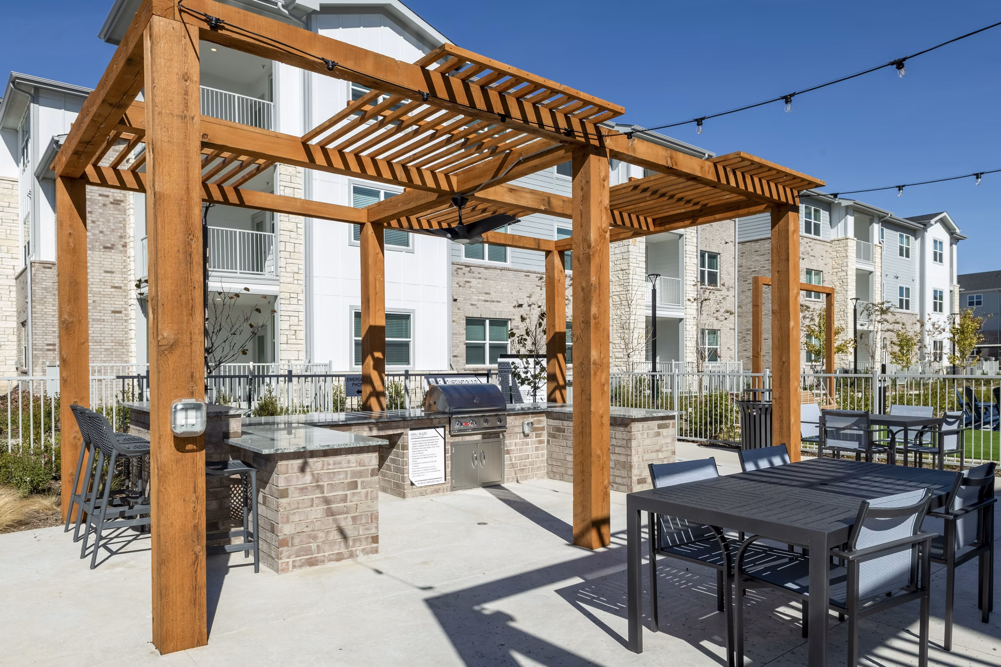 grill area at Ascend at 720 Apartments