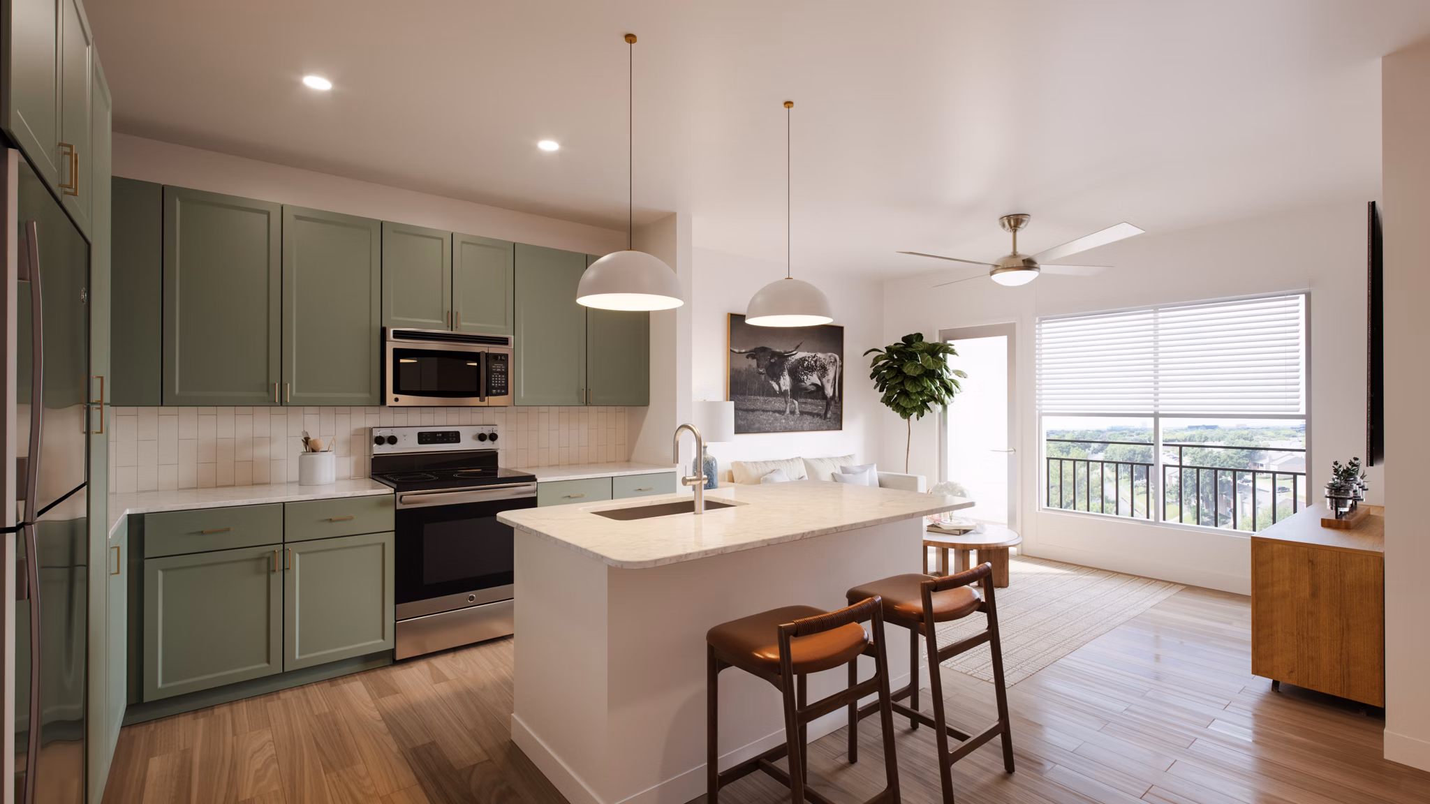 Kitchen at Big Valley Apartments