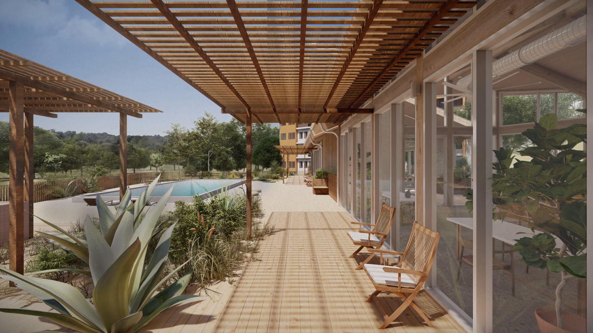 Patio at Big Valley Apartments