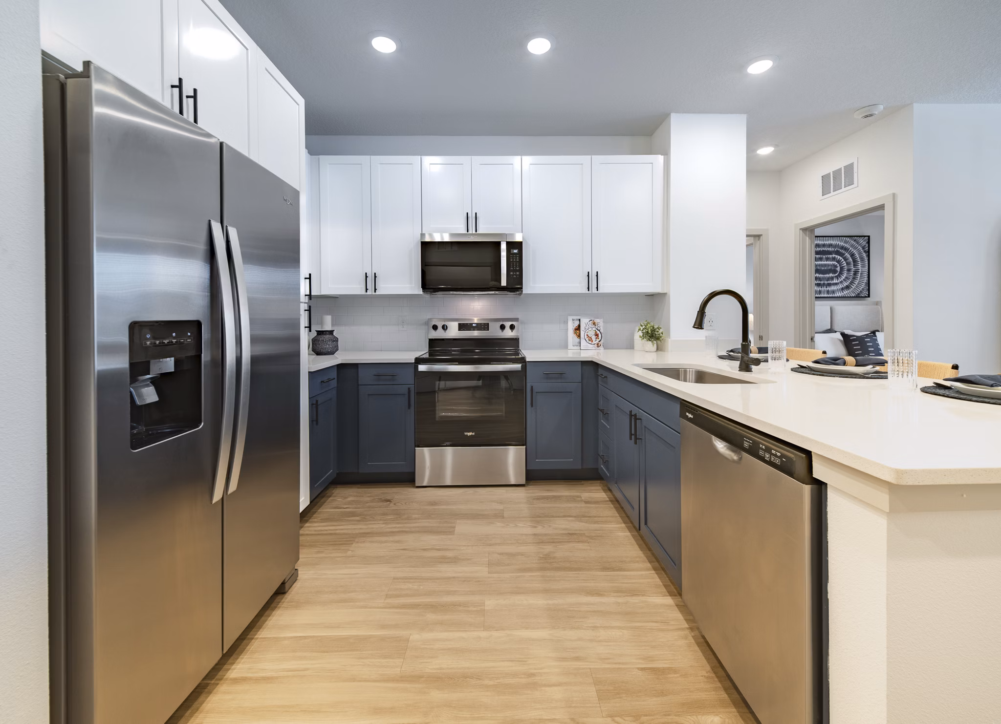 kitchen at Lago Apartments