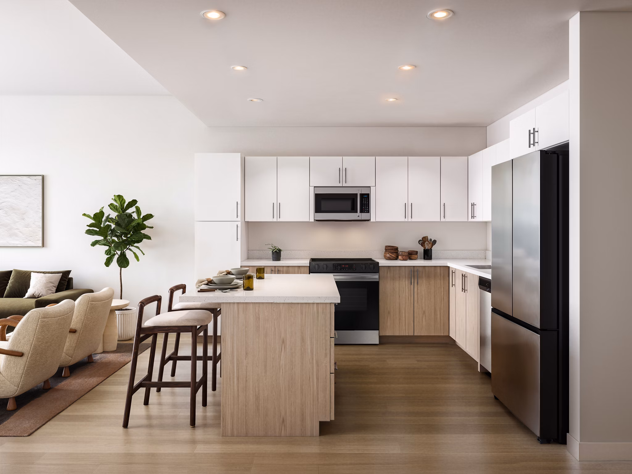 kitchen at Upland Park Apartments 