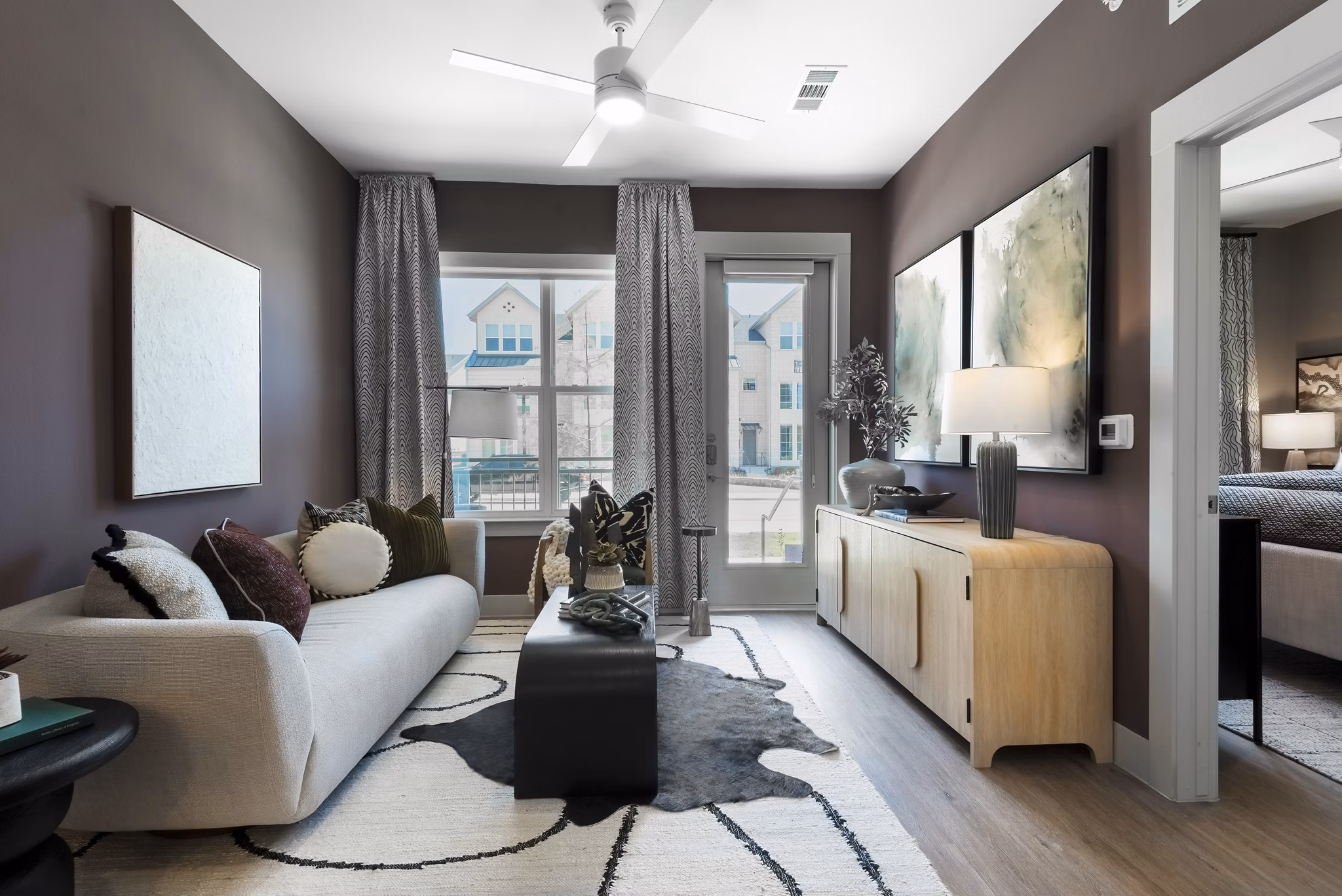Living Room at The Wentworth at Lexington Ranch Apartments