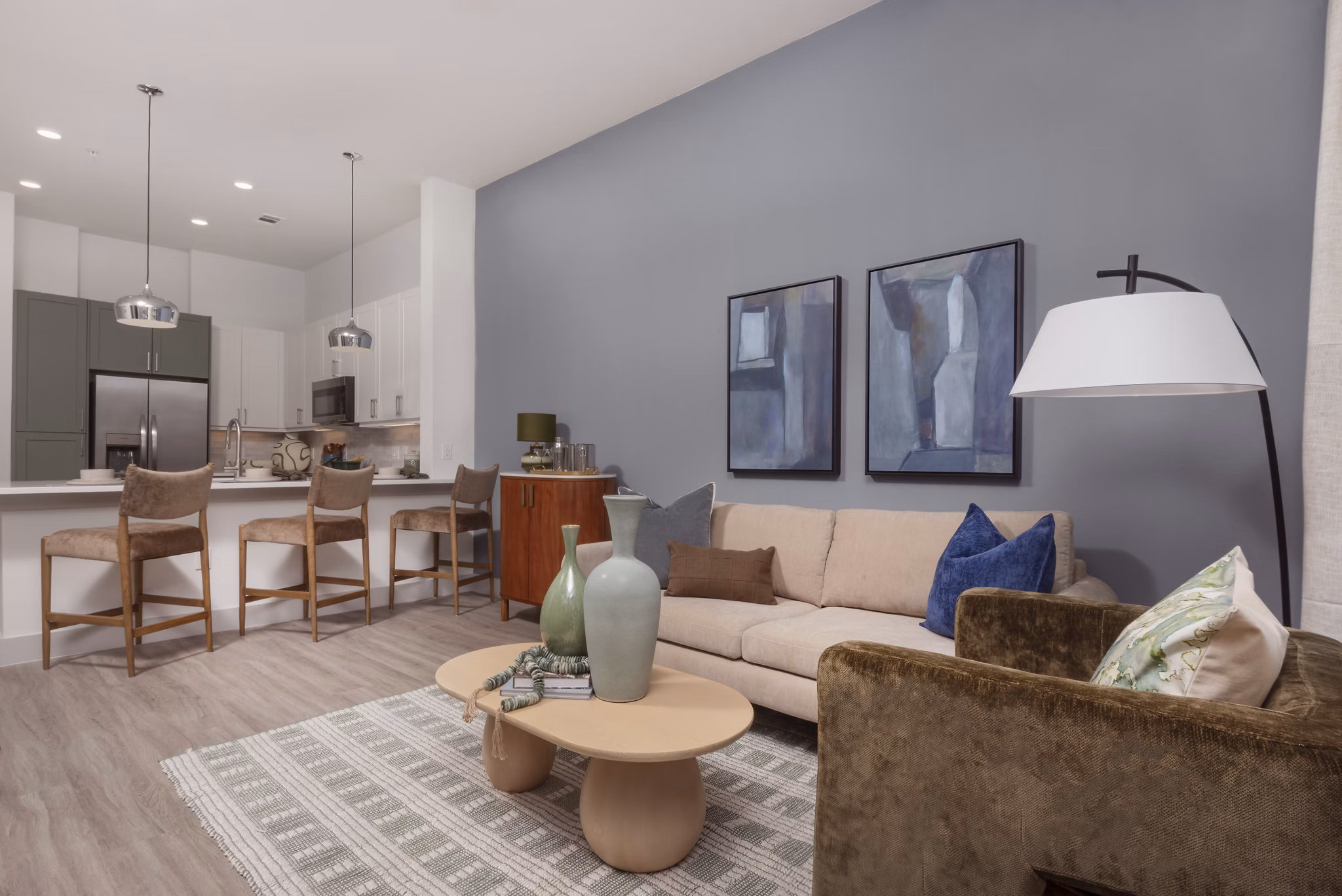 Living Room at The Wentworth at Lexington Ranch Apartments