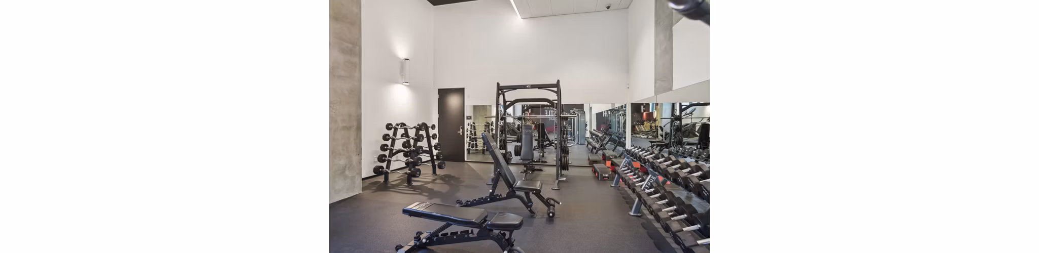 fitness center at Broadview at Vanderbilt Apartments