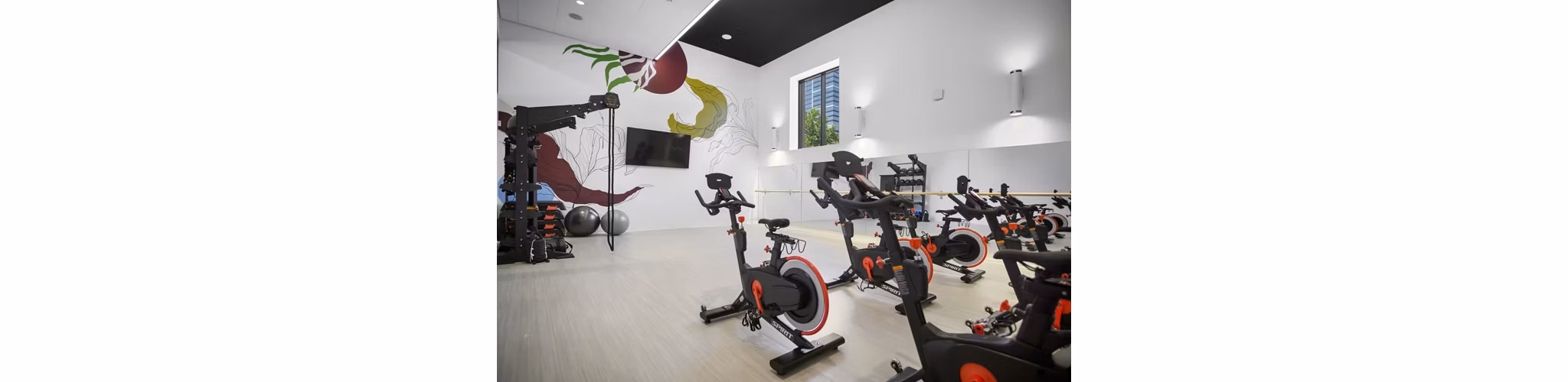 fitness center at Broadview at Vanderbilt Apartments