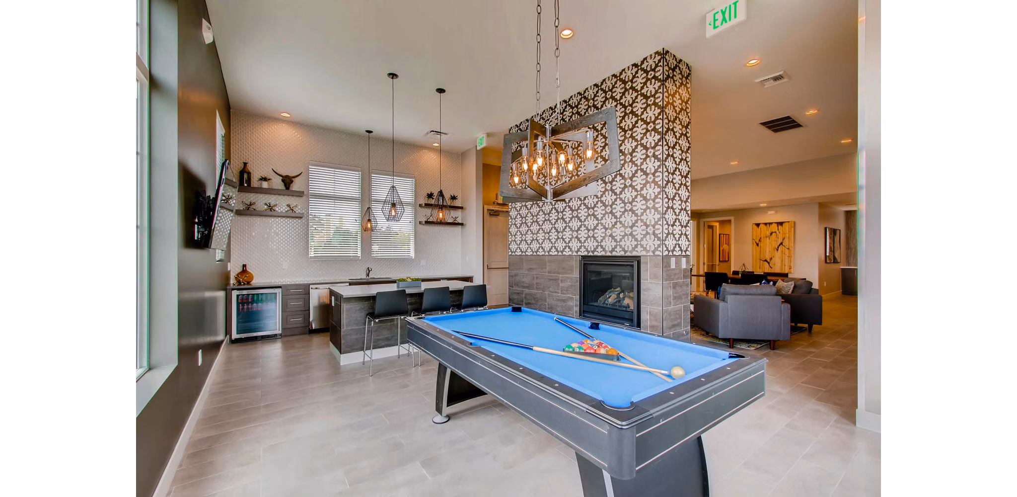 game room at Village on Cypress Apartments