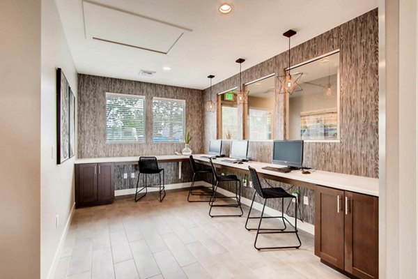 business center at Village on Cypress Apartments