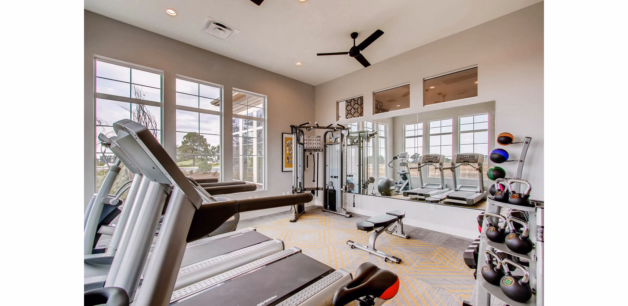 fitness center at Village on Cypress Apartments