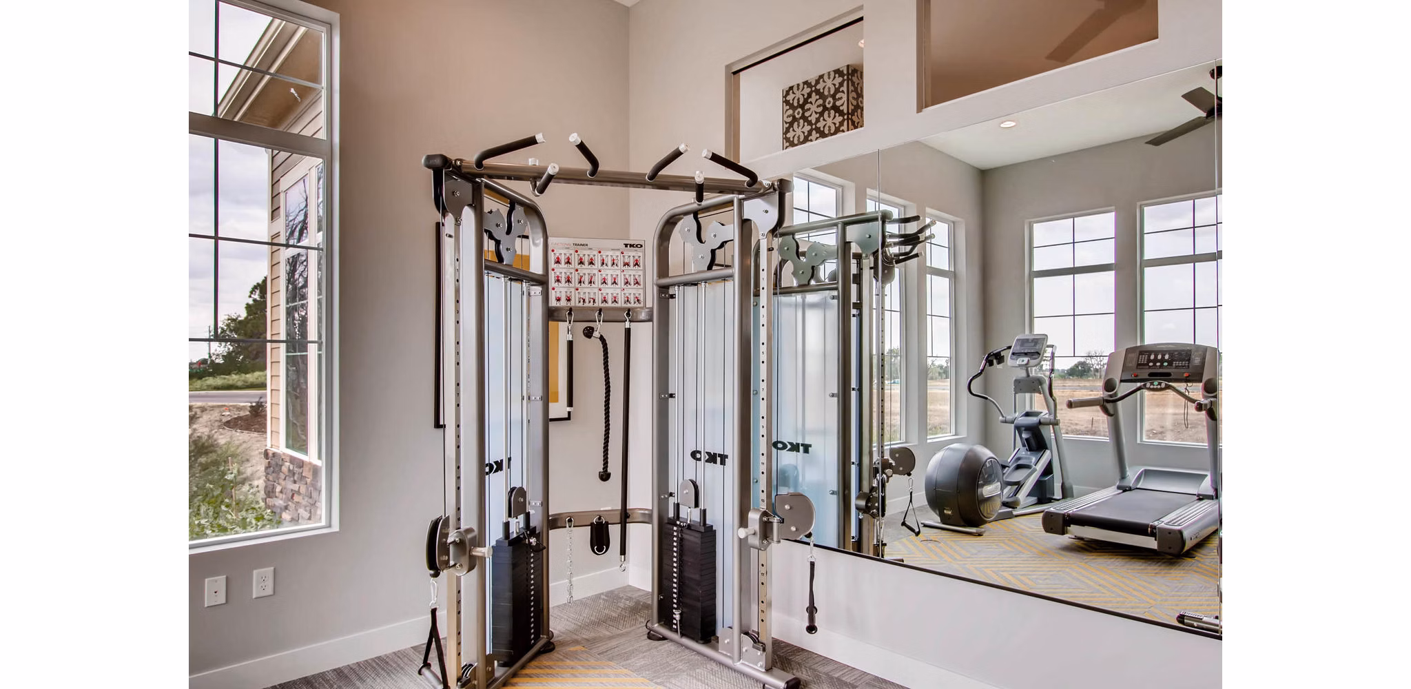fitness center at Village on Cypress Apartments