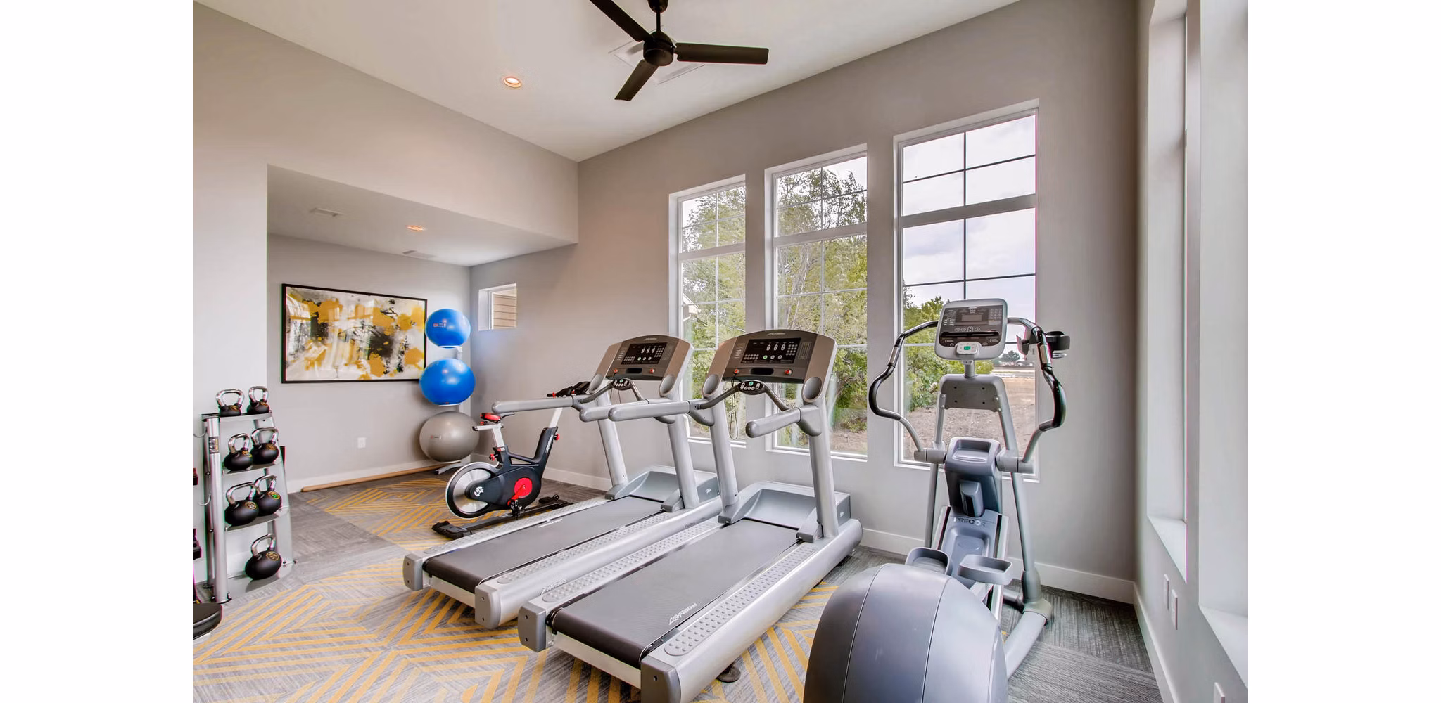 fitness center at Village on Cypress Apartments