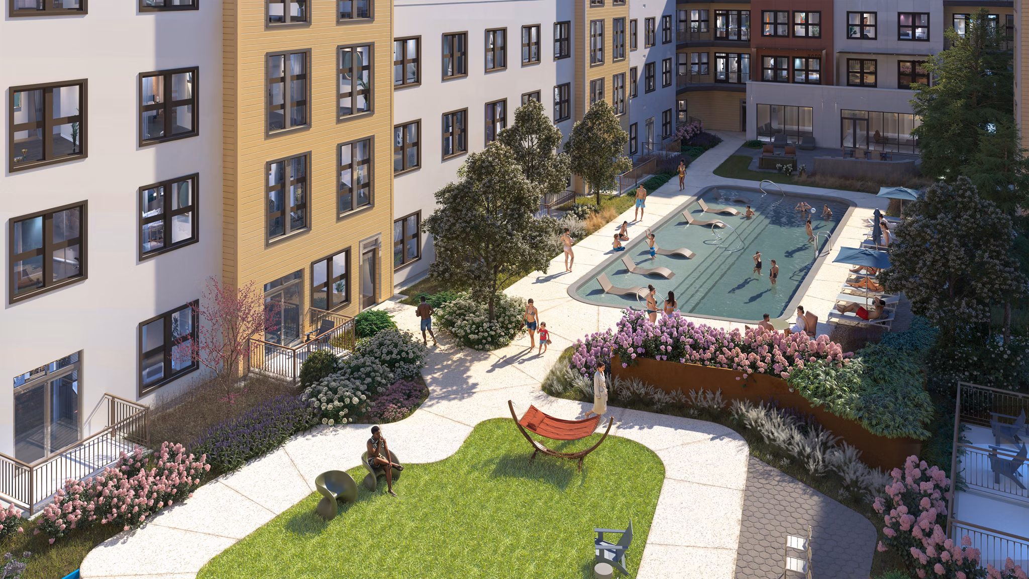 Rendering for The Residences at Front Row Apartments