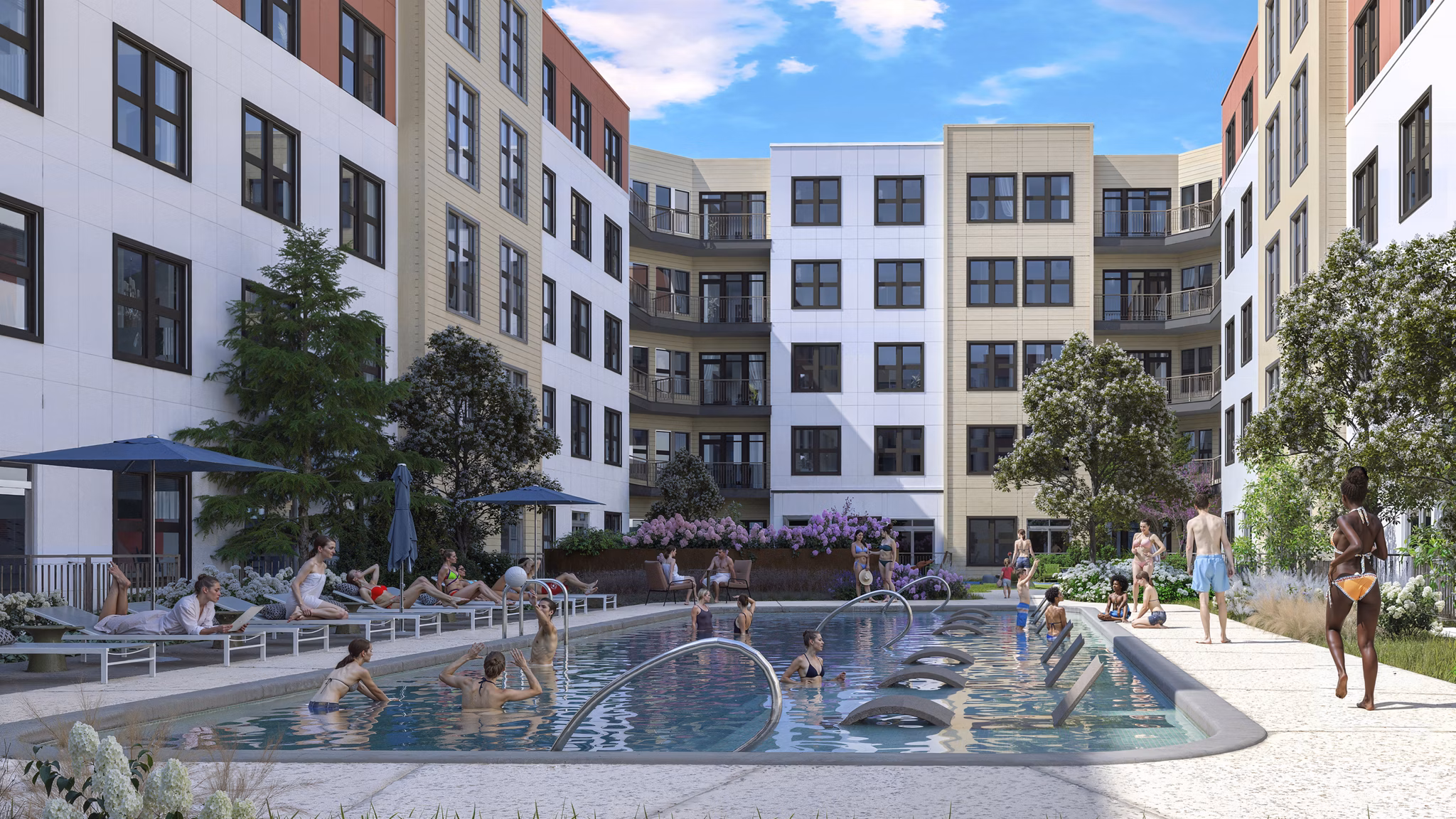 Rendering for The Residences at Front Row Apartments