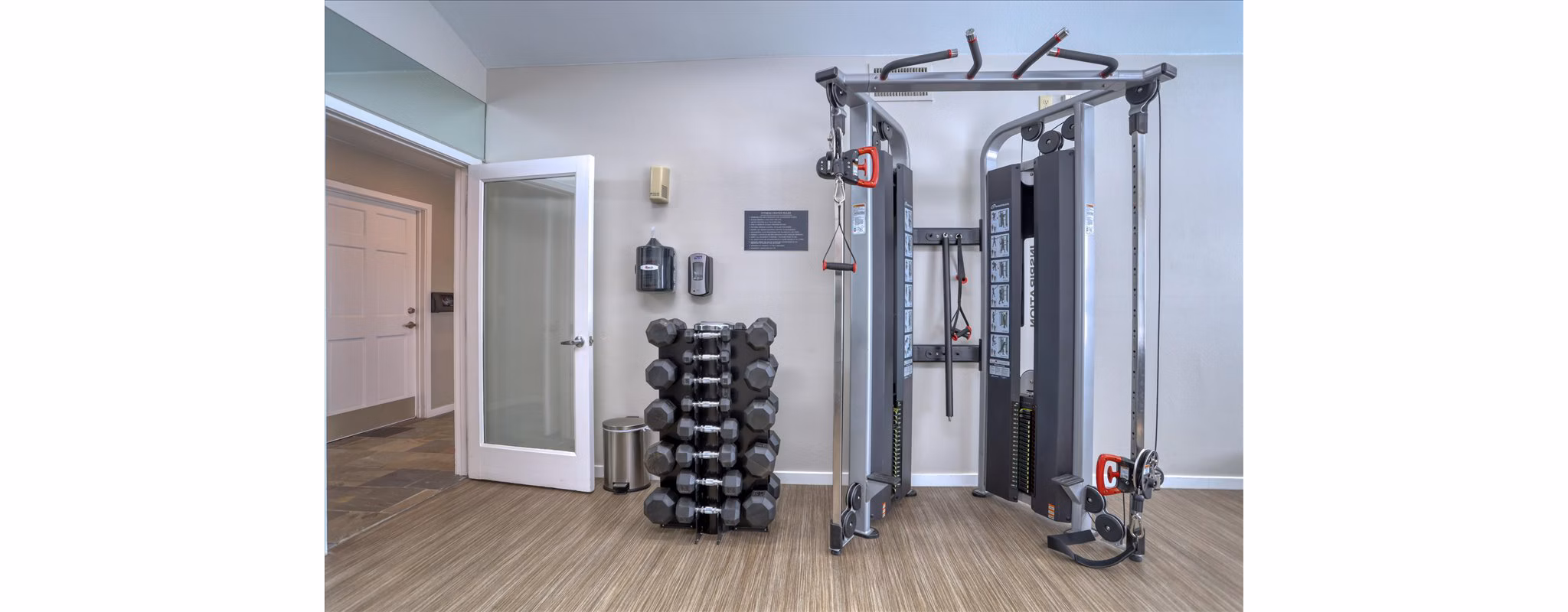 fitness center at Ridgescape at Highlands Ranch Apartments