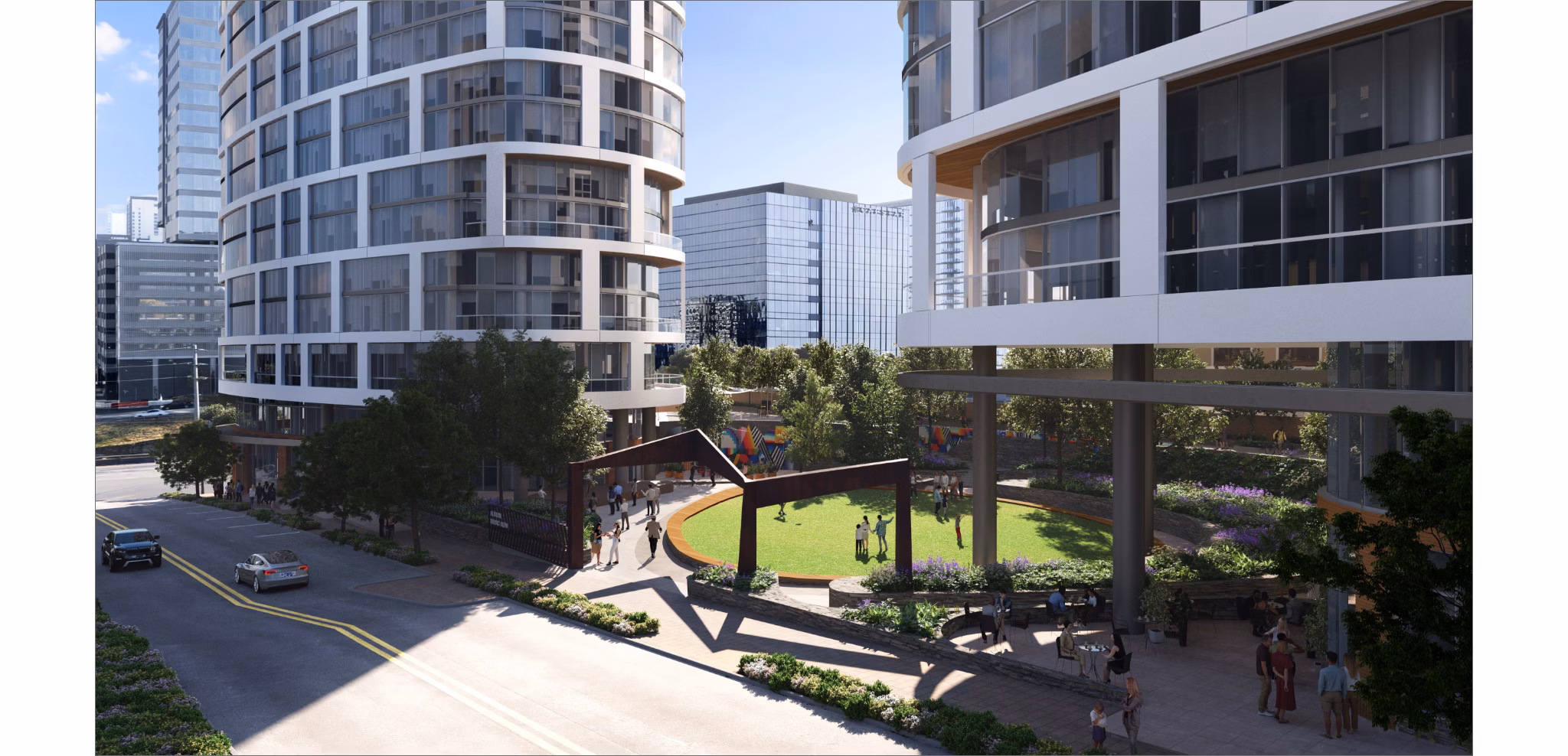 rendering at Albion Music Row Apartments