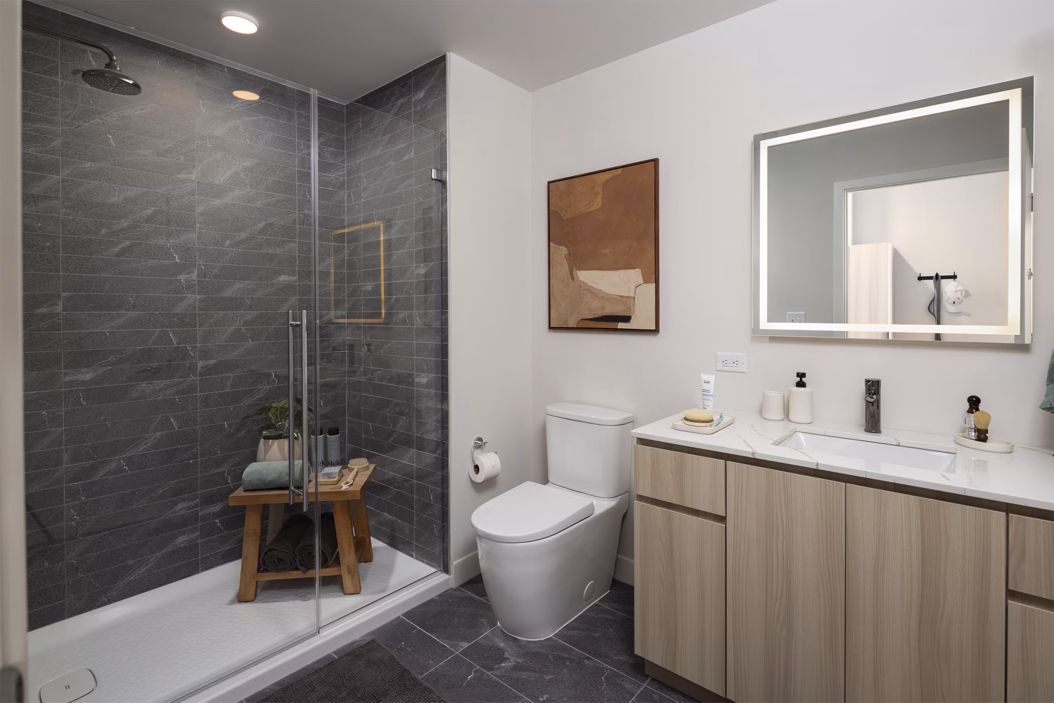Bathroom at Albion Music Row Apartments