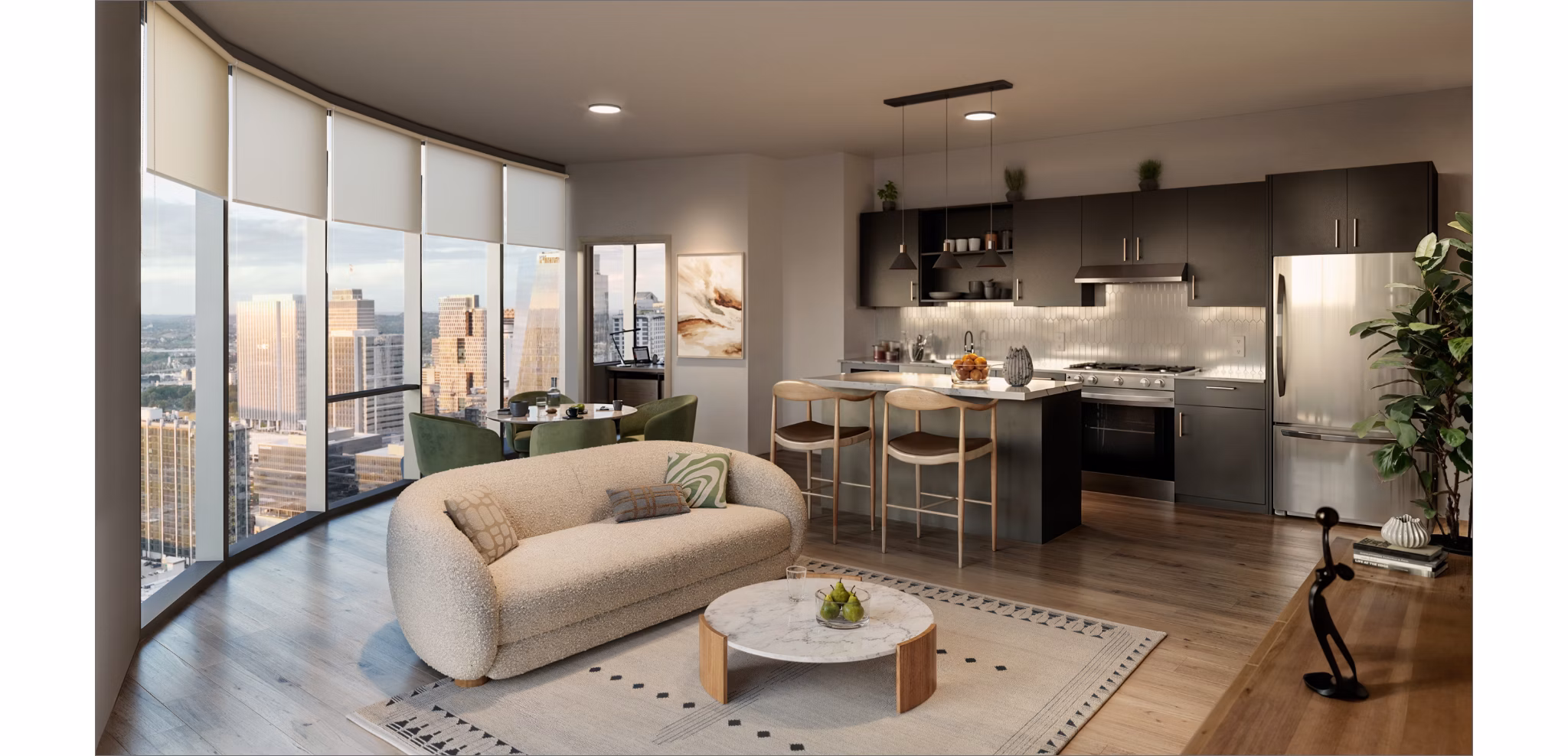 rendering at Albion Music Row Apartments