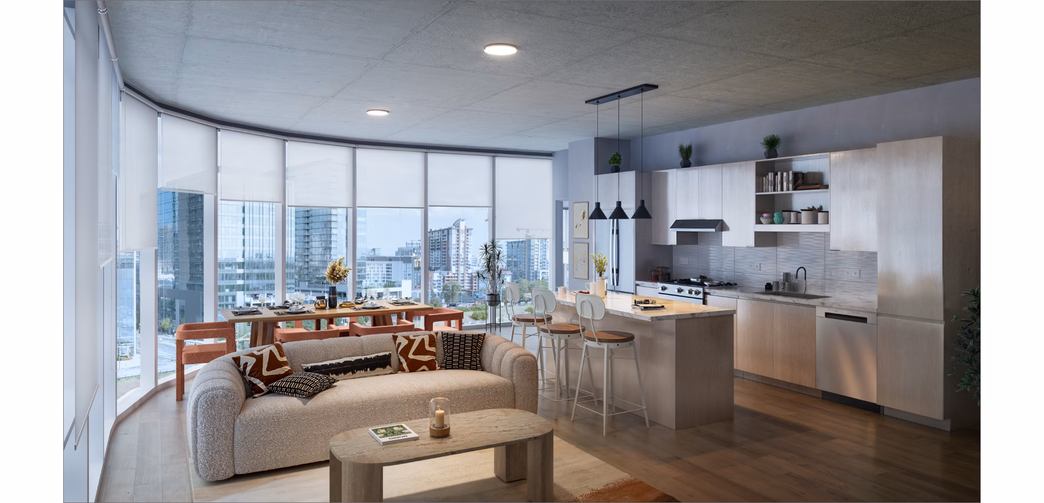rendering at Albion Music Row Apartments