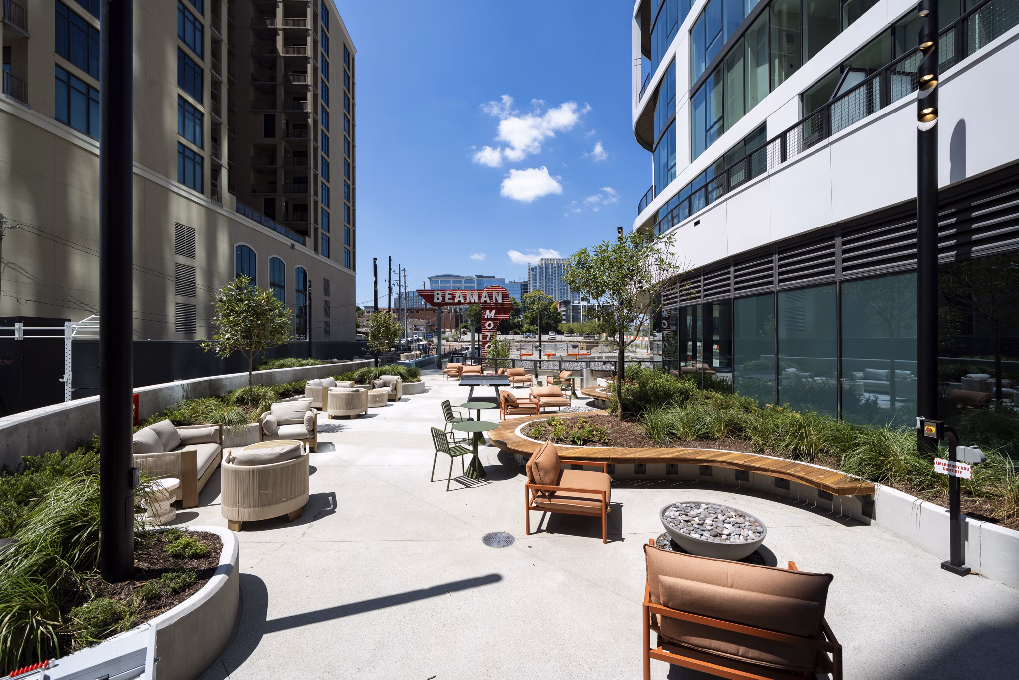 Patio at Albion Music Row Apartments