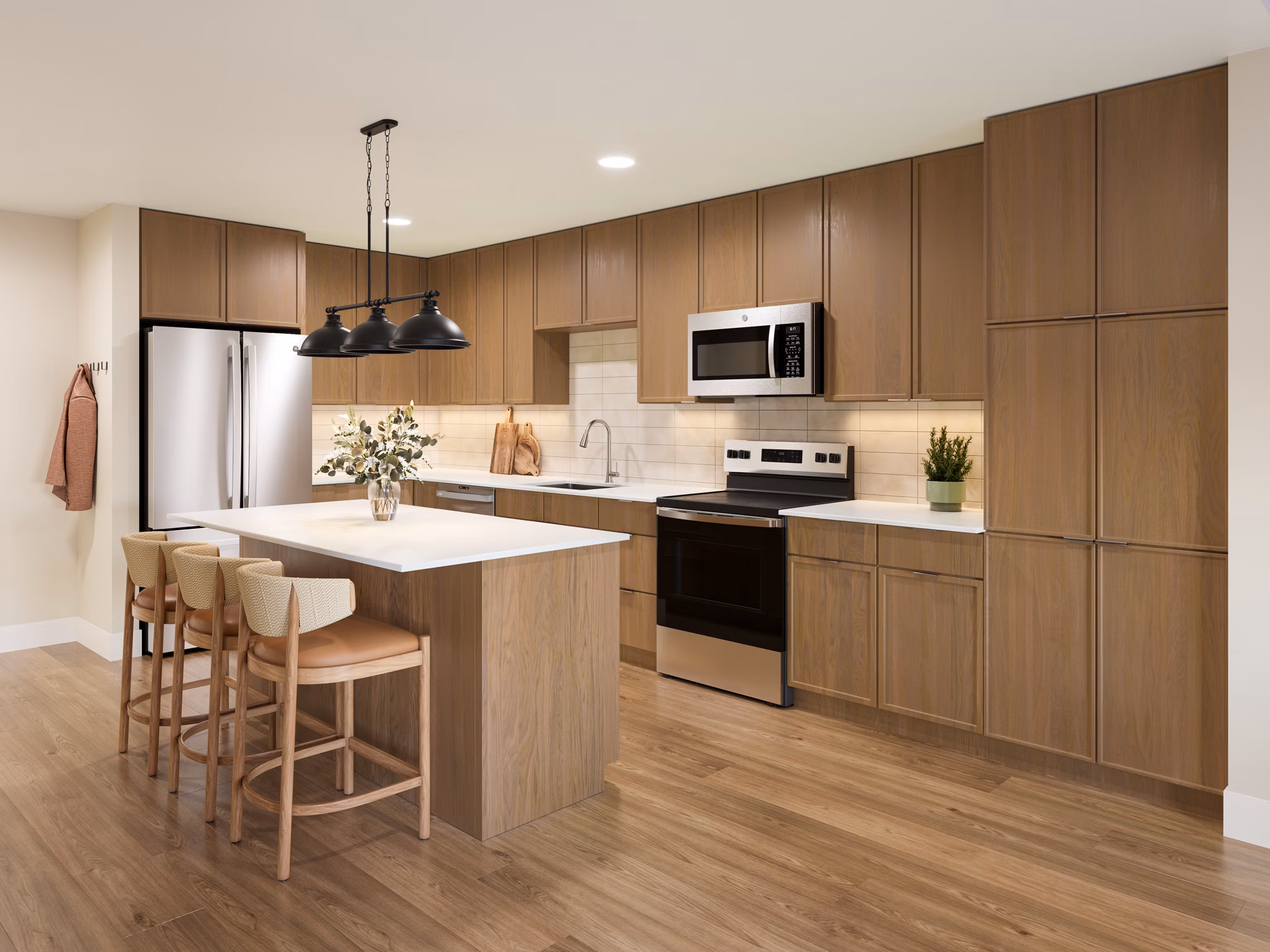 kitchen at Bellamy Minnetonka Apartments