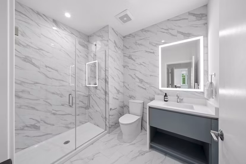 bathroom at 195 Nassau Apartments